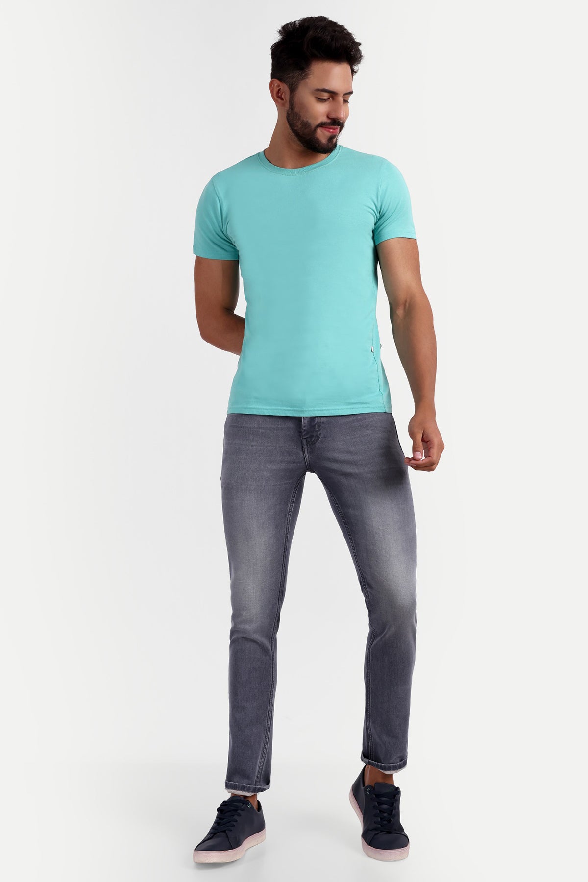 MENS GREY RICARDO SLIM JEANS