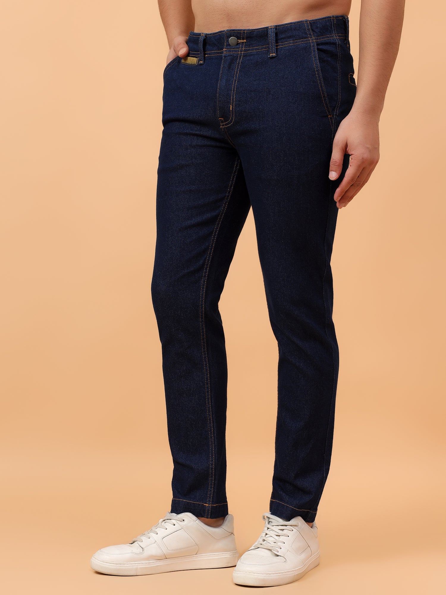 Men's Dark Blue Slim Fit Stretchable Jeans