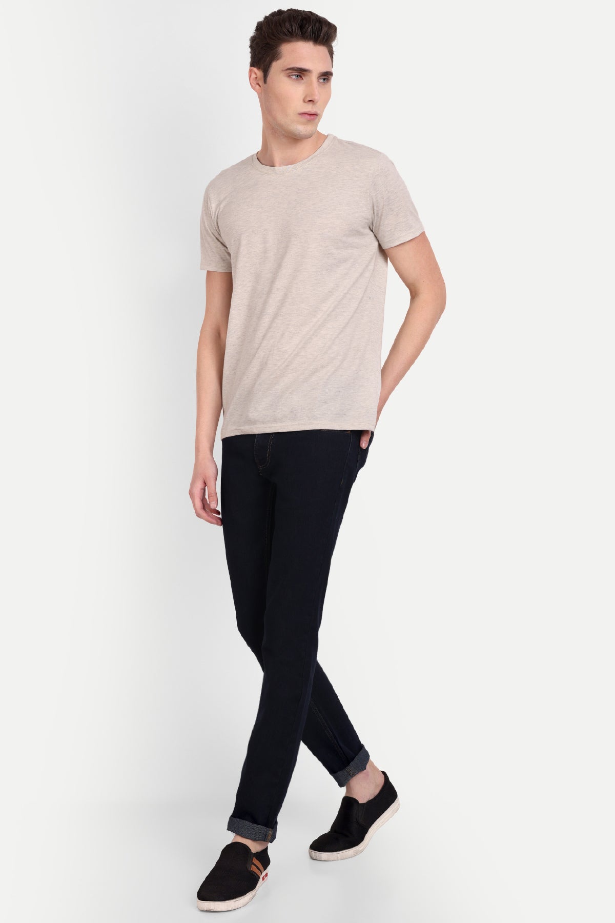 Men Raw Indigo Slim Fit Jeans