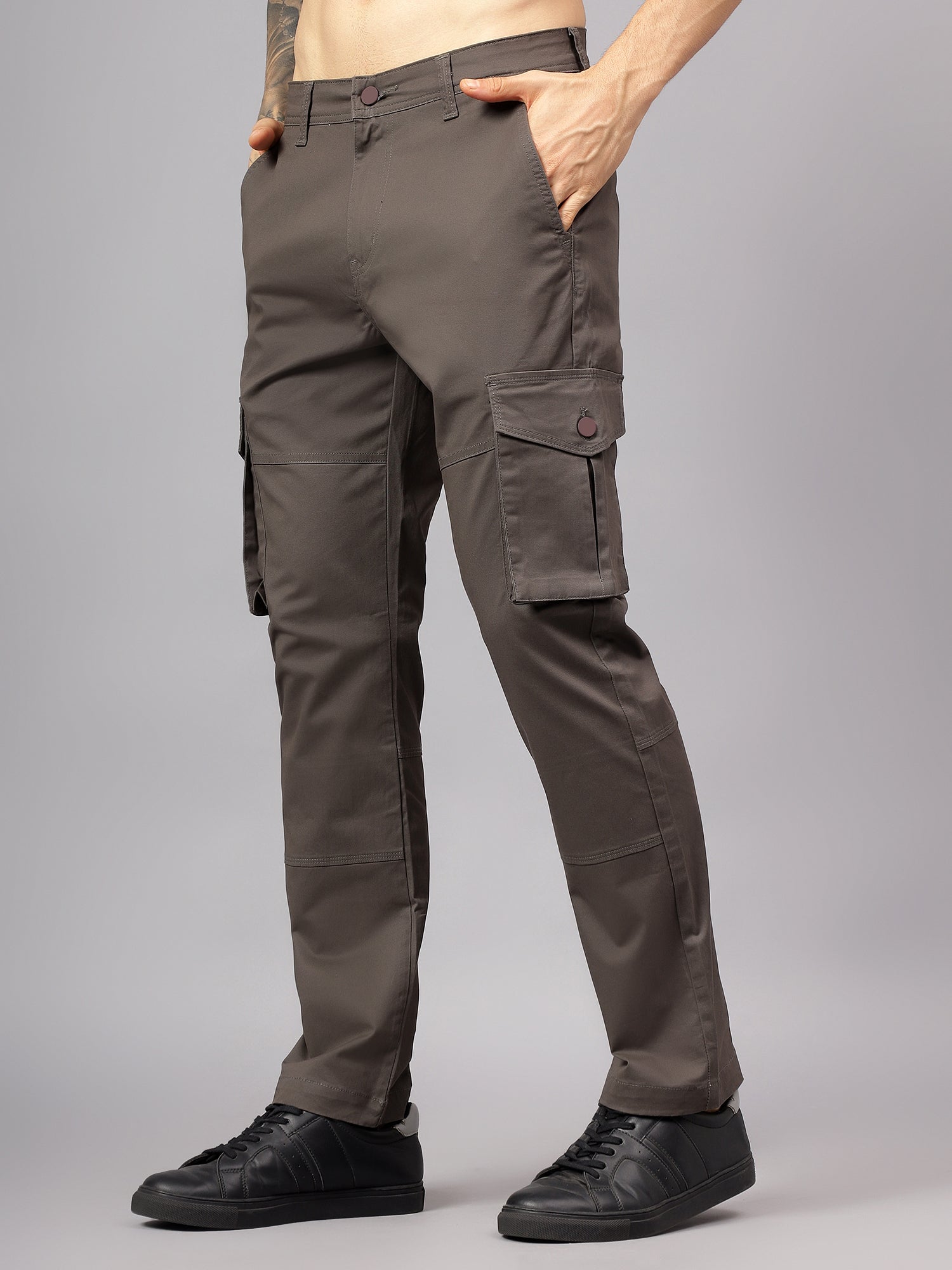 Men's Straight Fit Cotton Cargo Pants