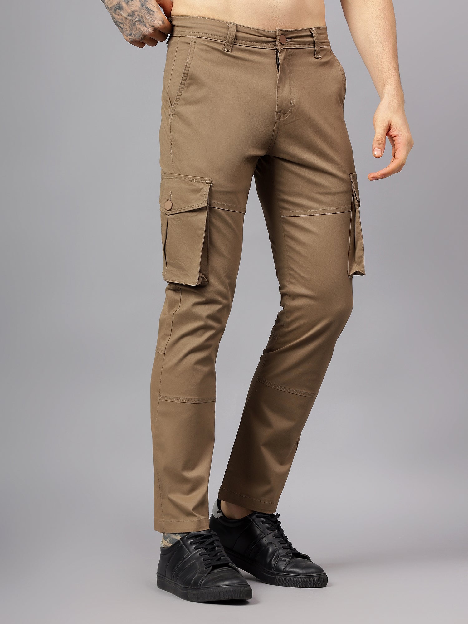 Men's Straight Fit Cotton Cargo Pants