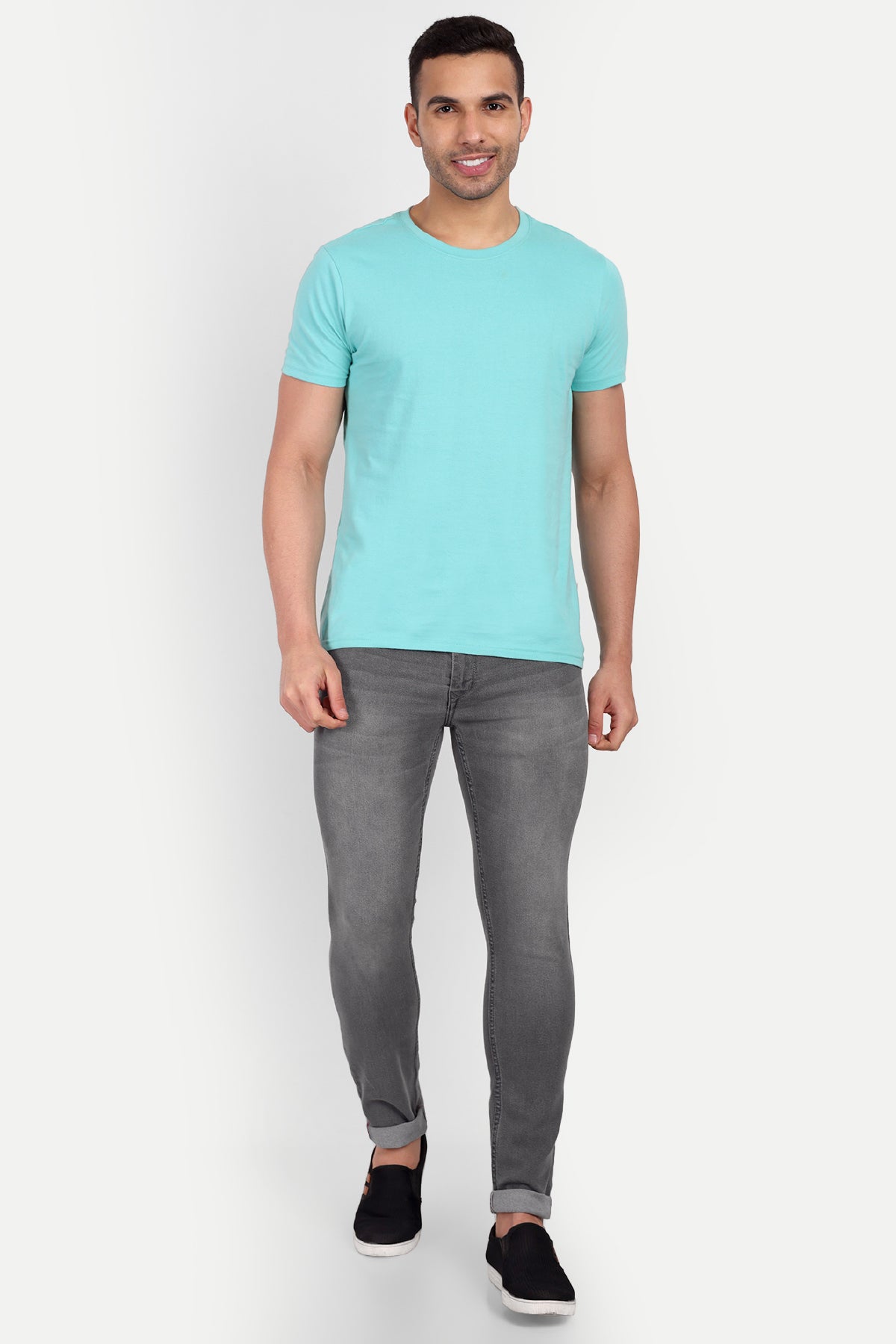 Men Regular Grey Jeans