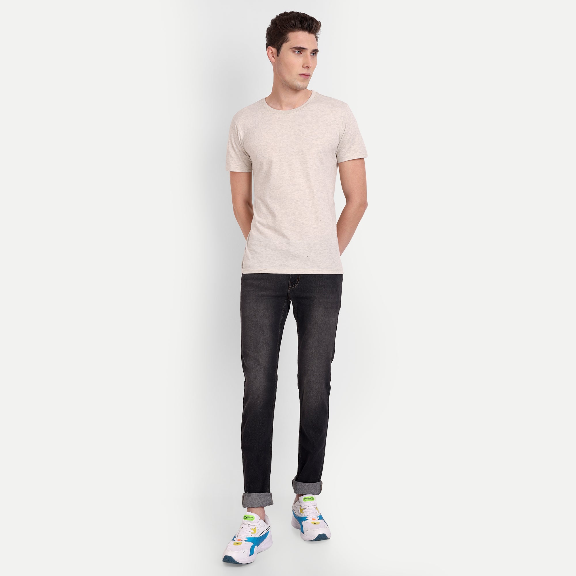 Men's Dark Grey Slim Fit Denim Jeans