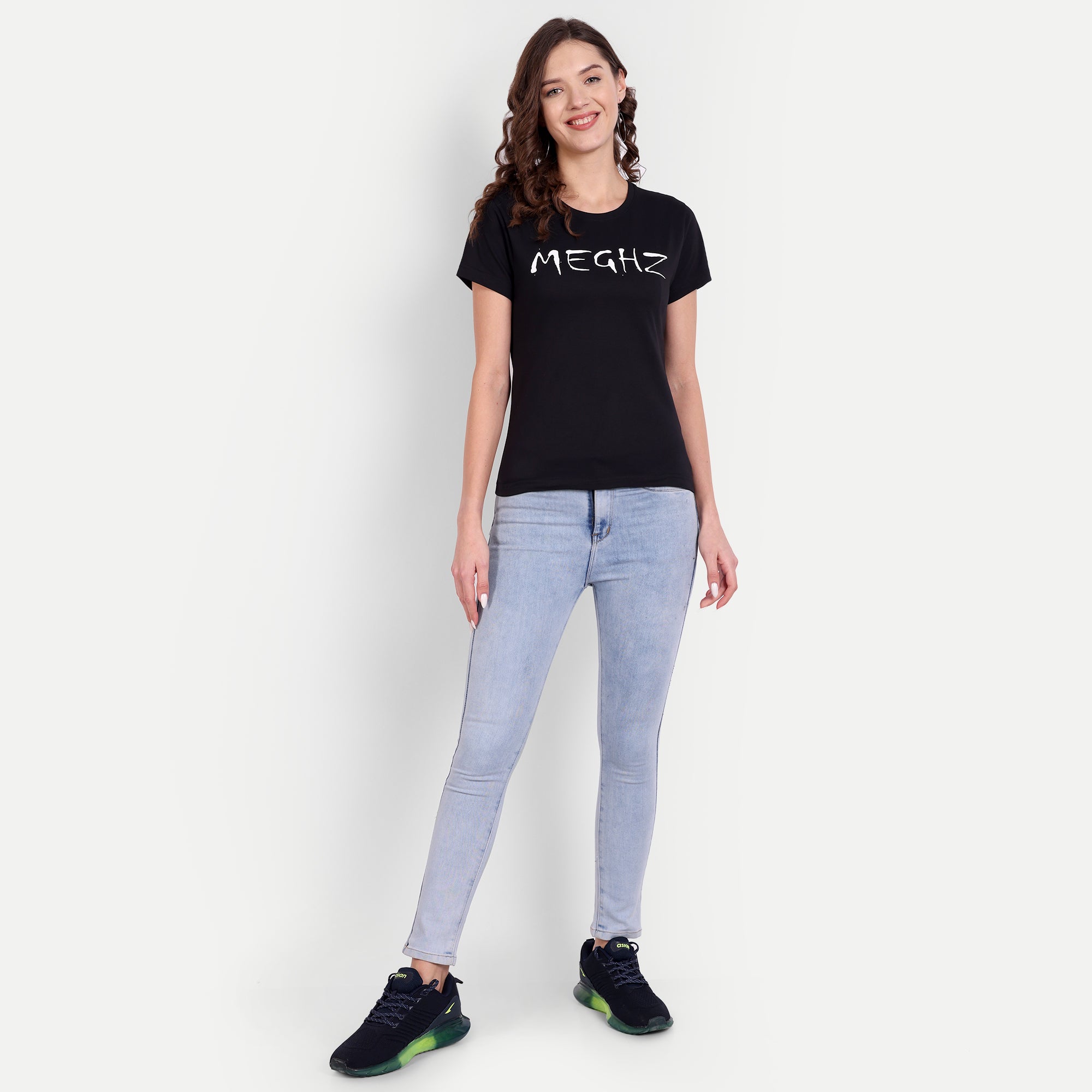 Women’s Black Round Neck T-Shirt