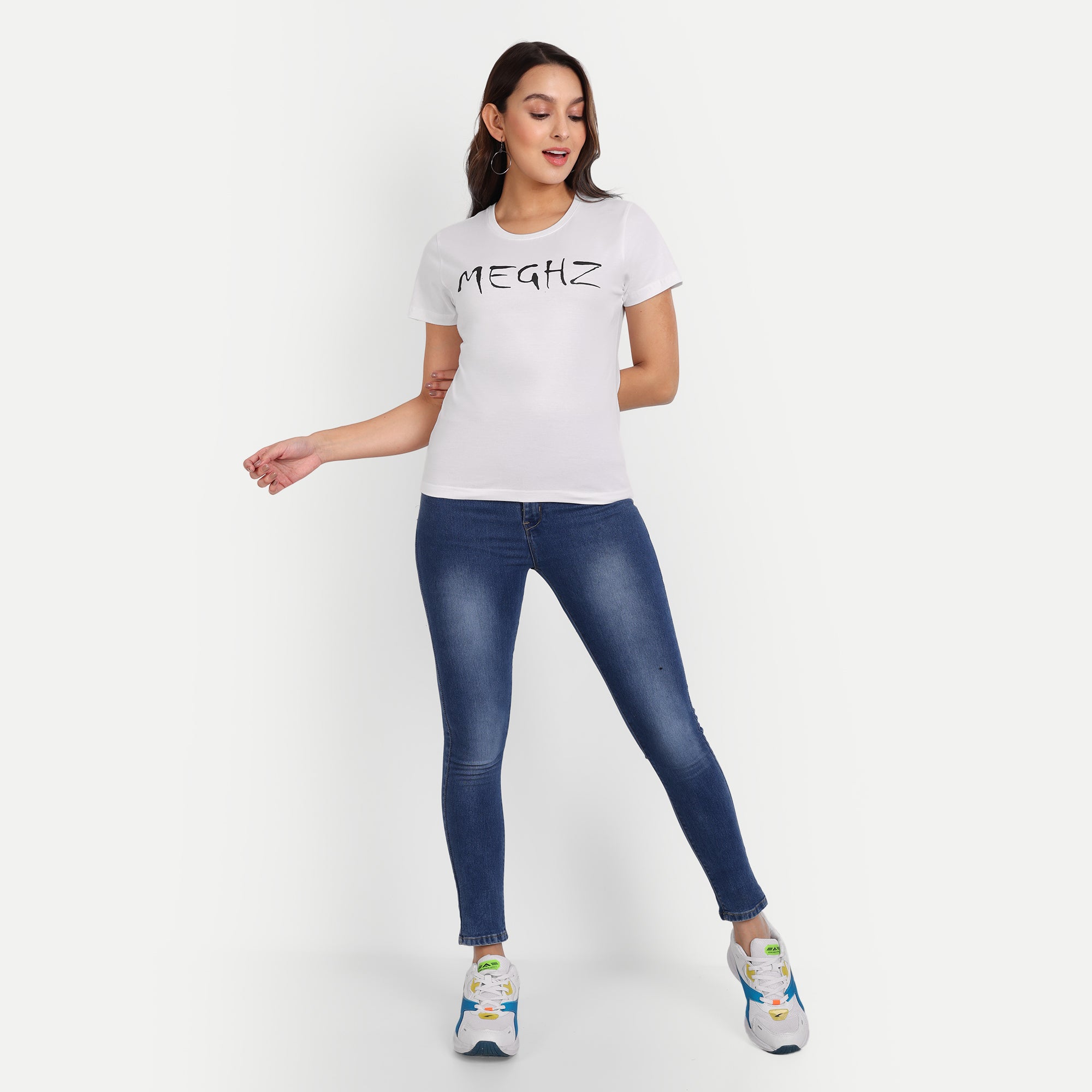 Women’s White Round Neck T-Shirt