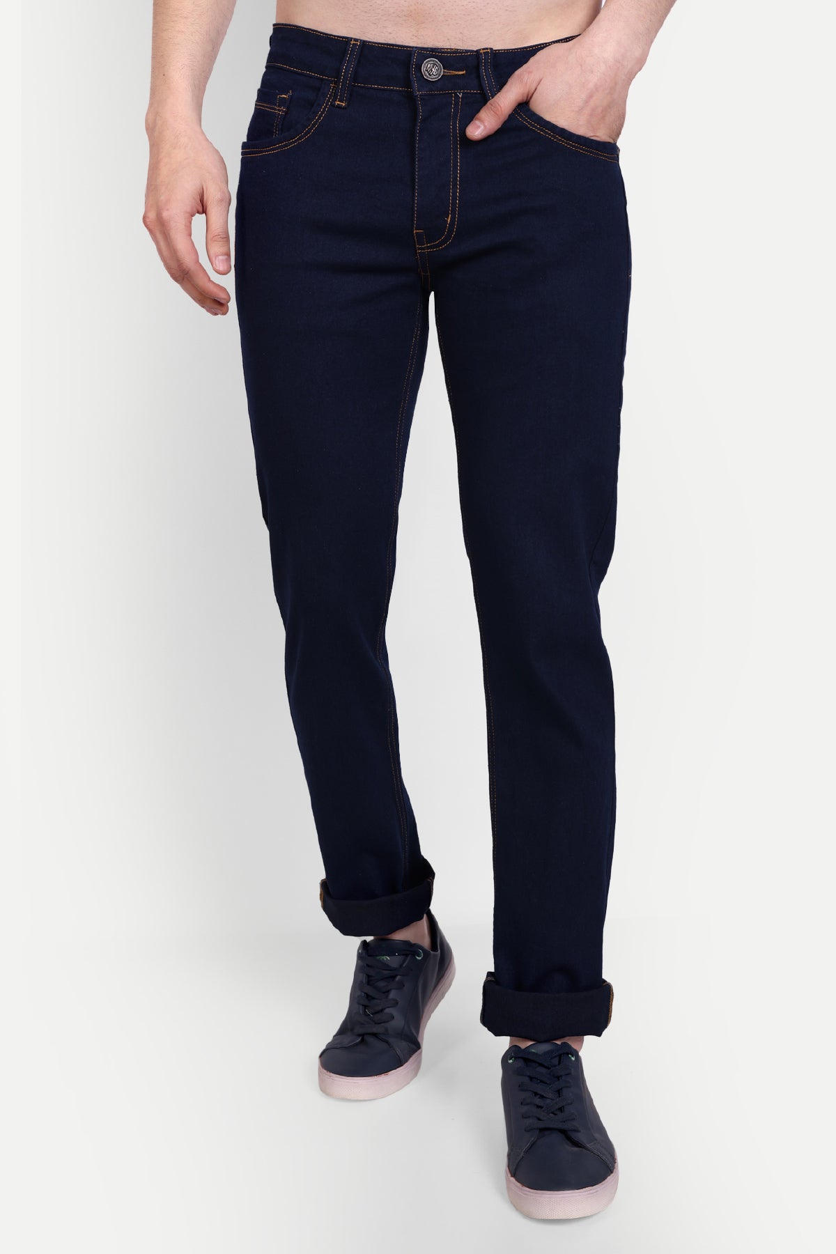 Classic Deep Blue Slim Fit Denim Jeans