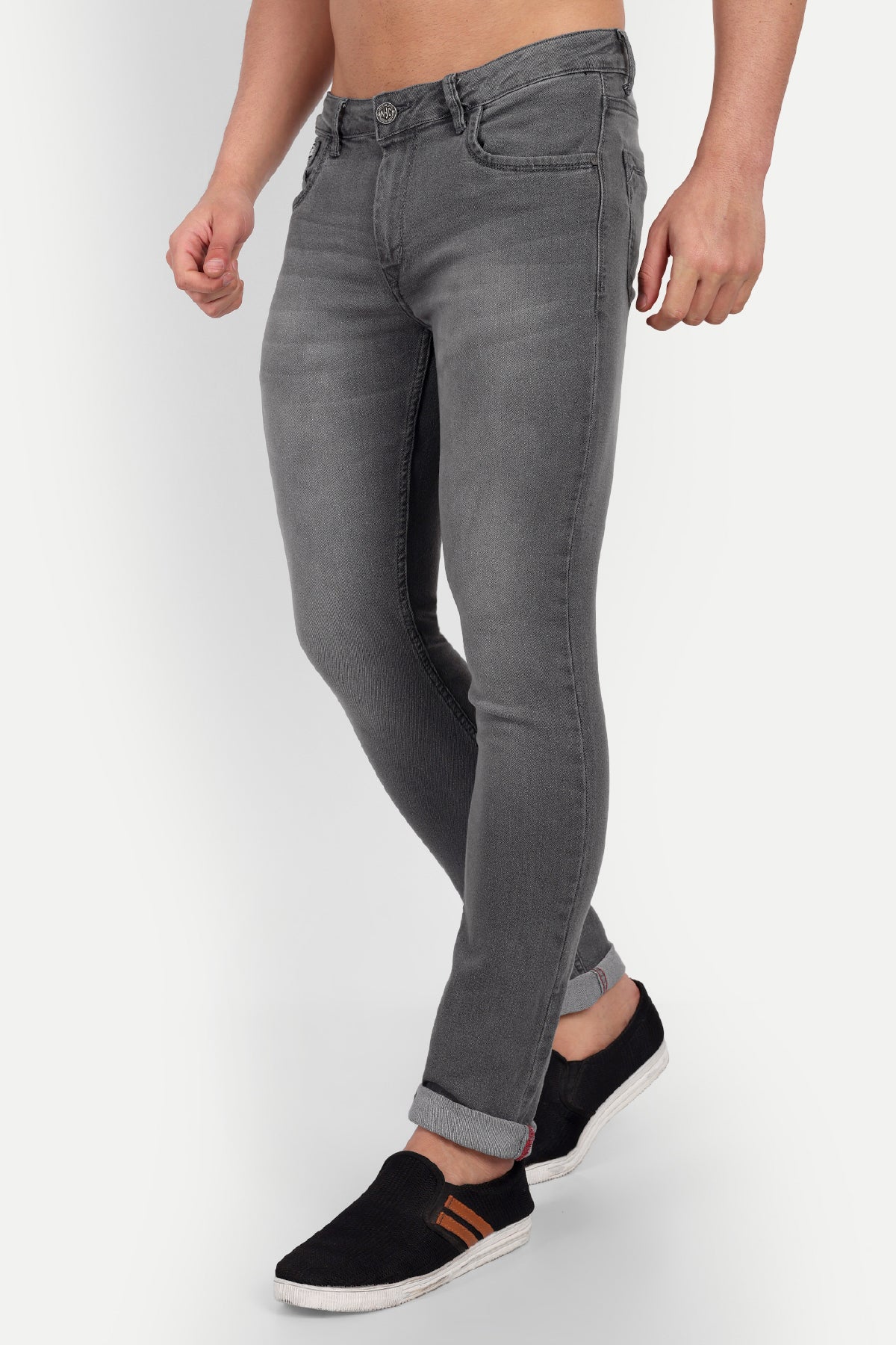 Men Regular Grey Jeans