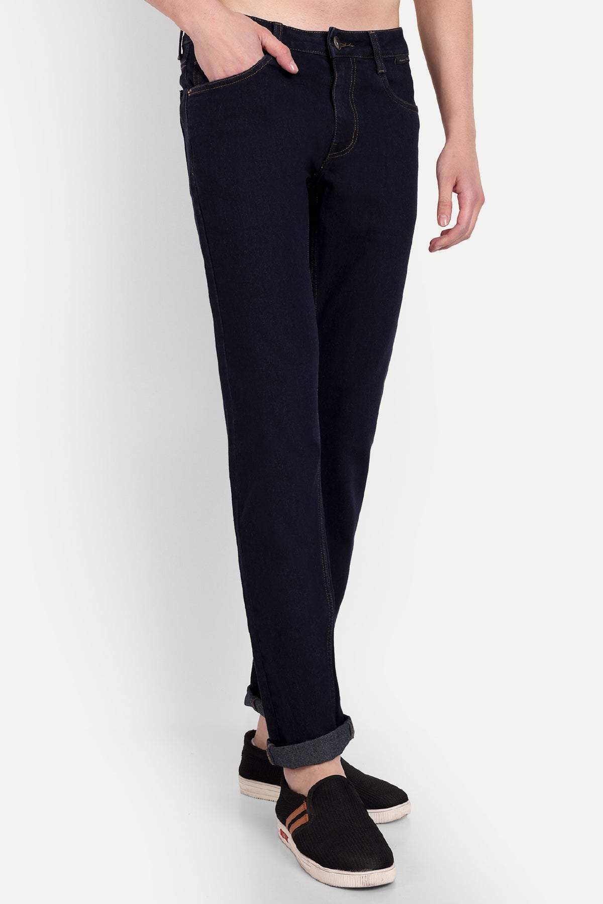 Men Raw Indigo Slim Fit Jeans