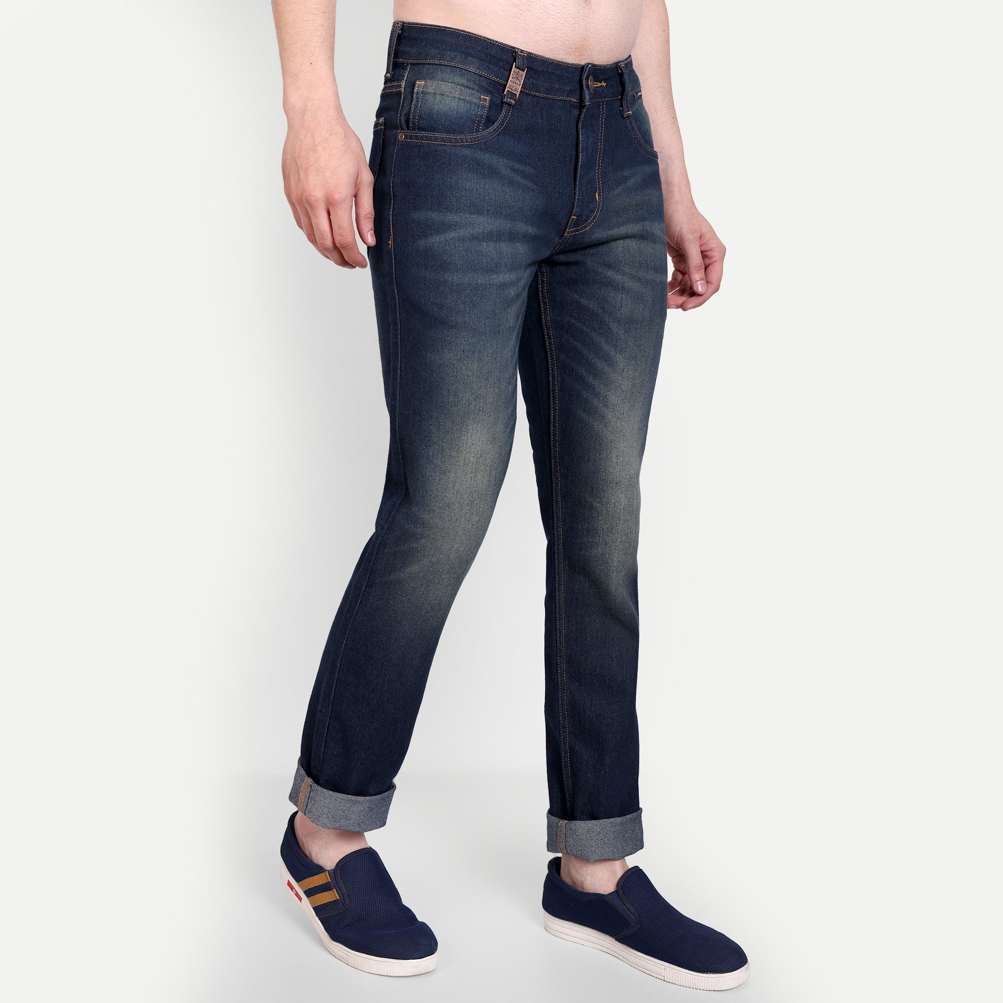 Men's Dark Blue Slim Fit Denim Jeans