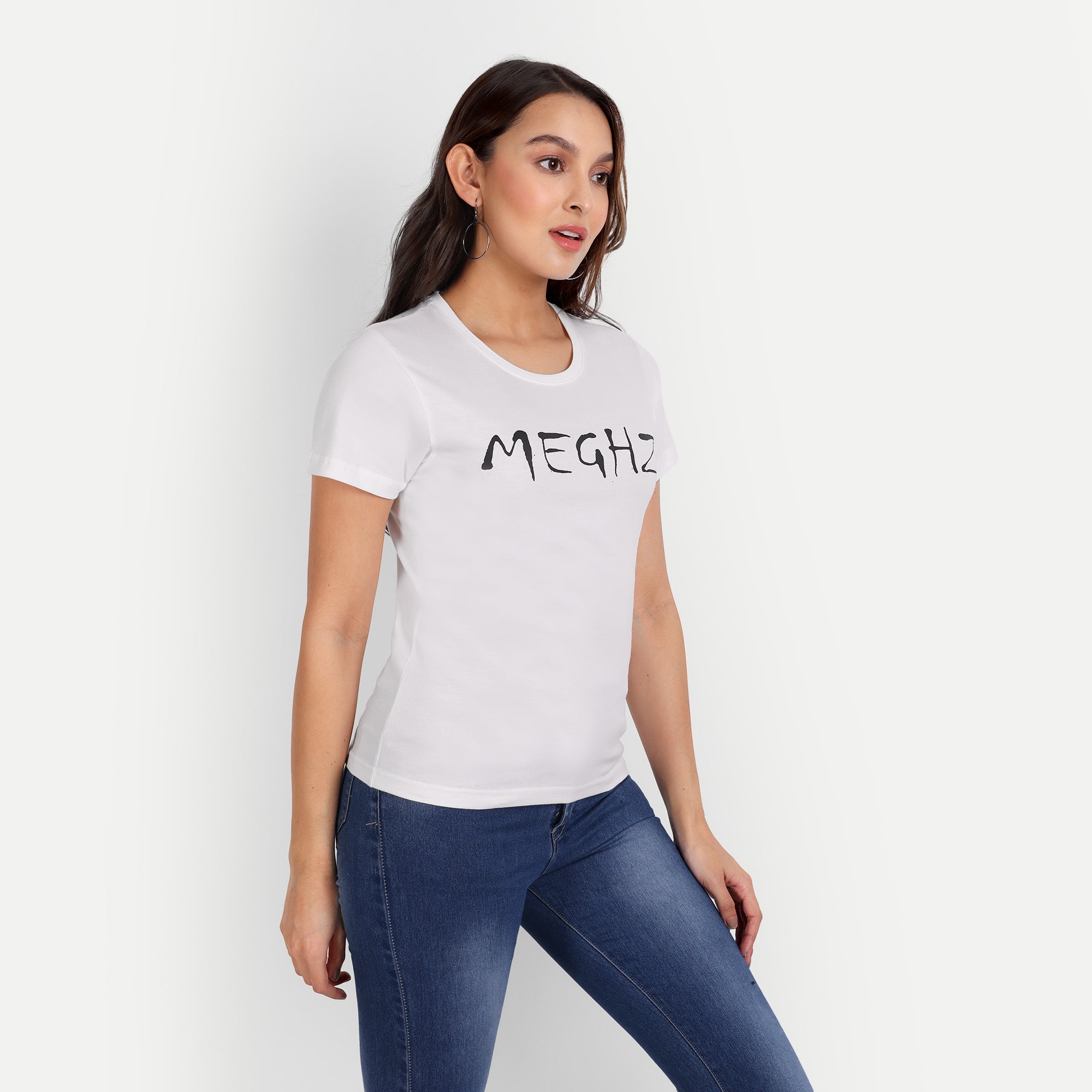 Women’s White Round Neck T-Shirt