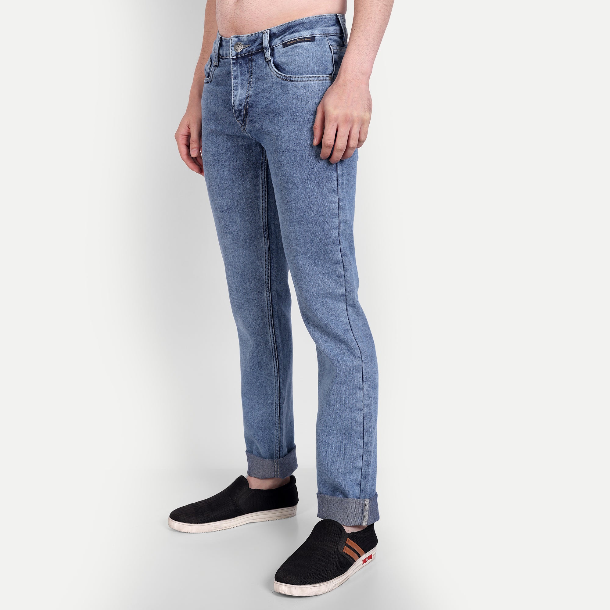 Men's Light Blue Slim Fit Denim Jeans