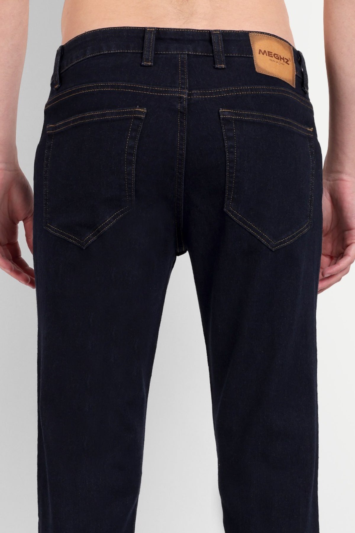 Men Raw Indigo Slim Fit Jeans