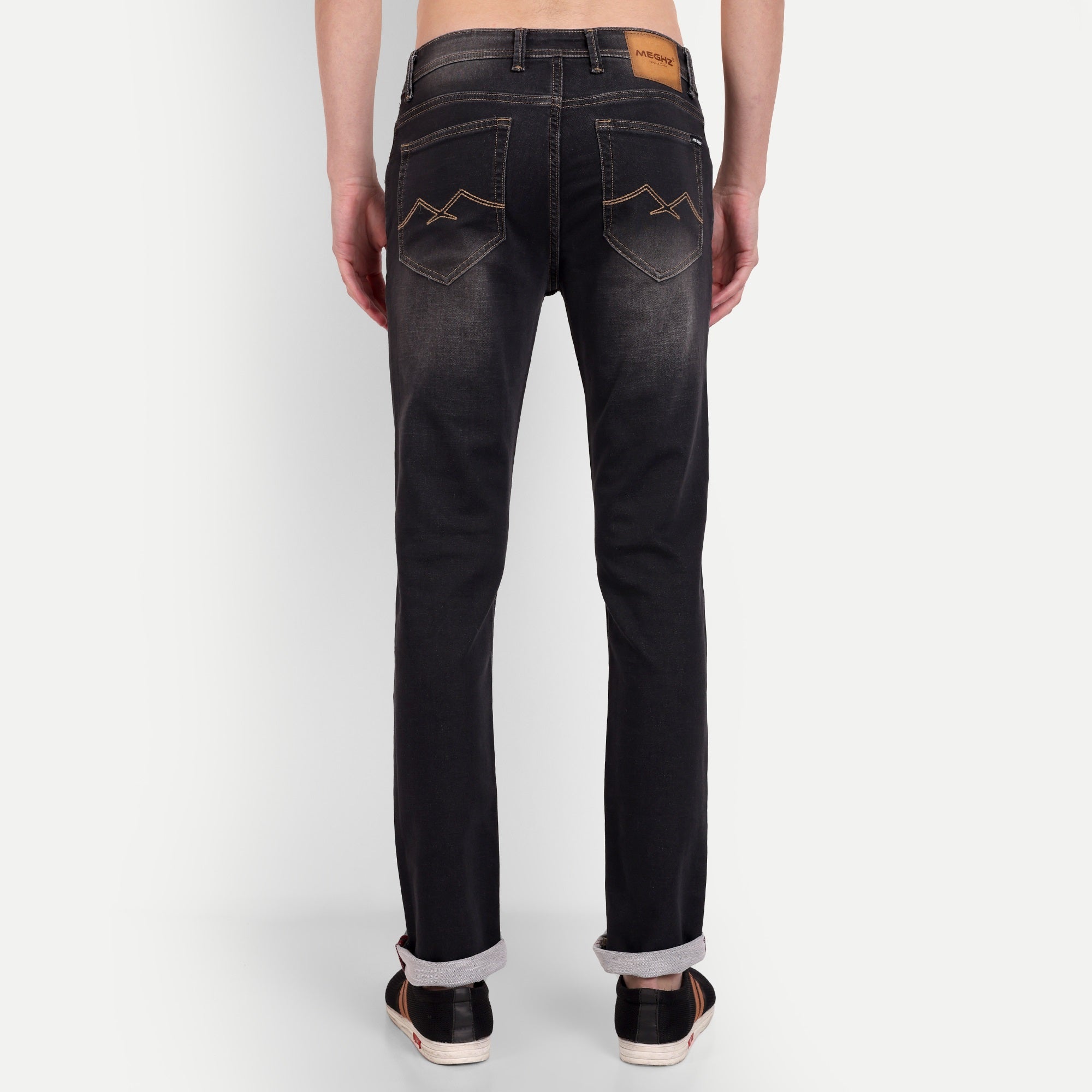 Charcoal Black Slim Fit Stretch Denim Jeans