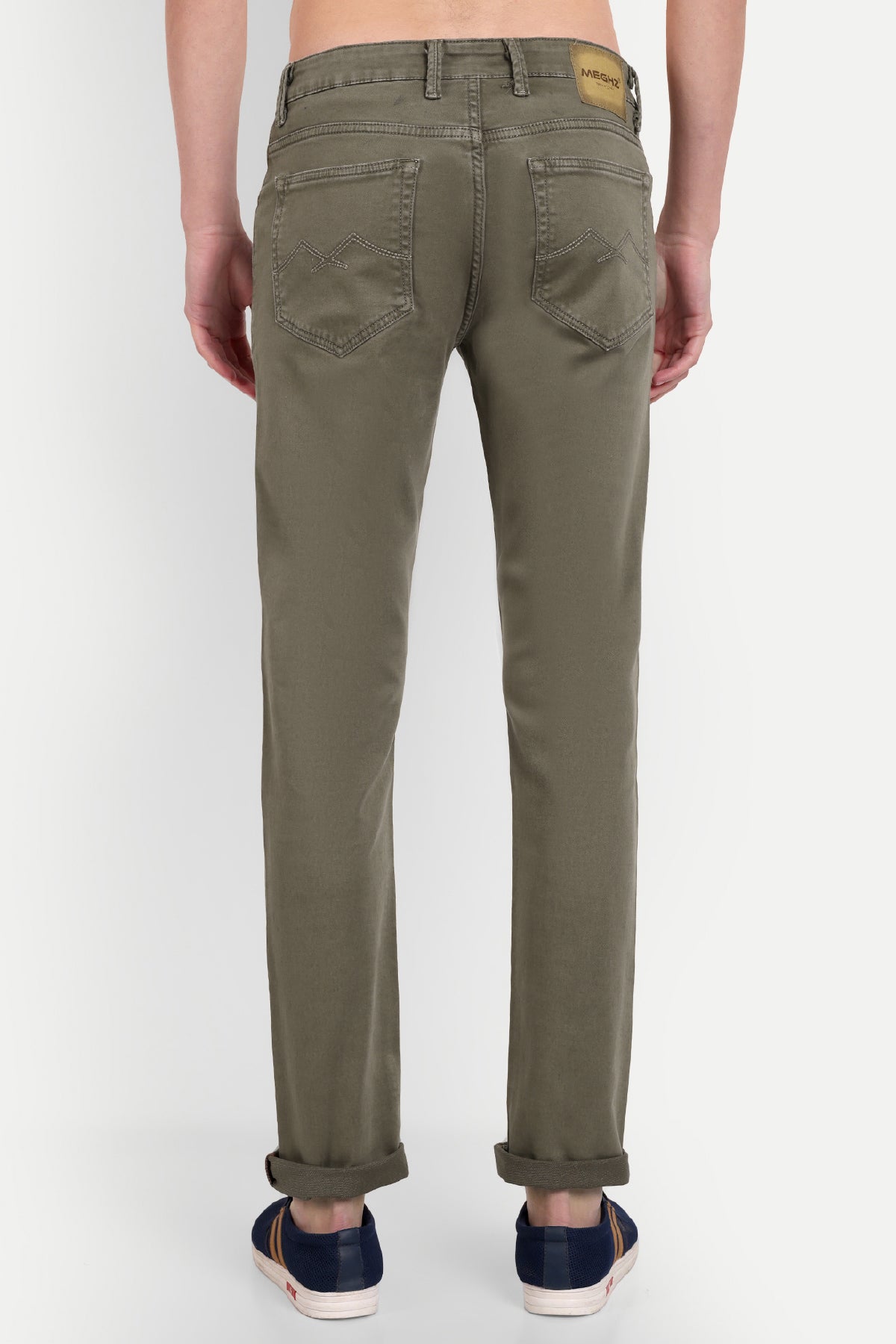 Men's Solid Grey Slim Fit Jeans