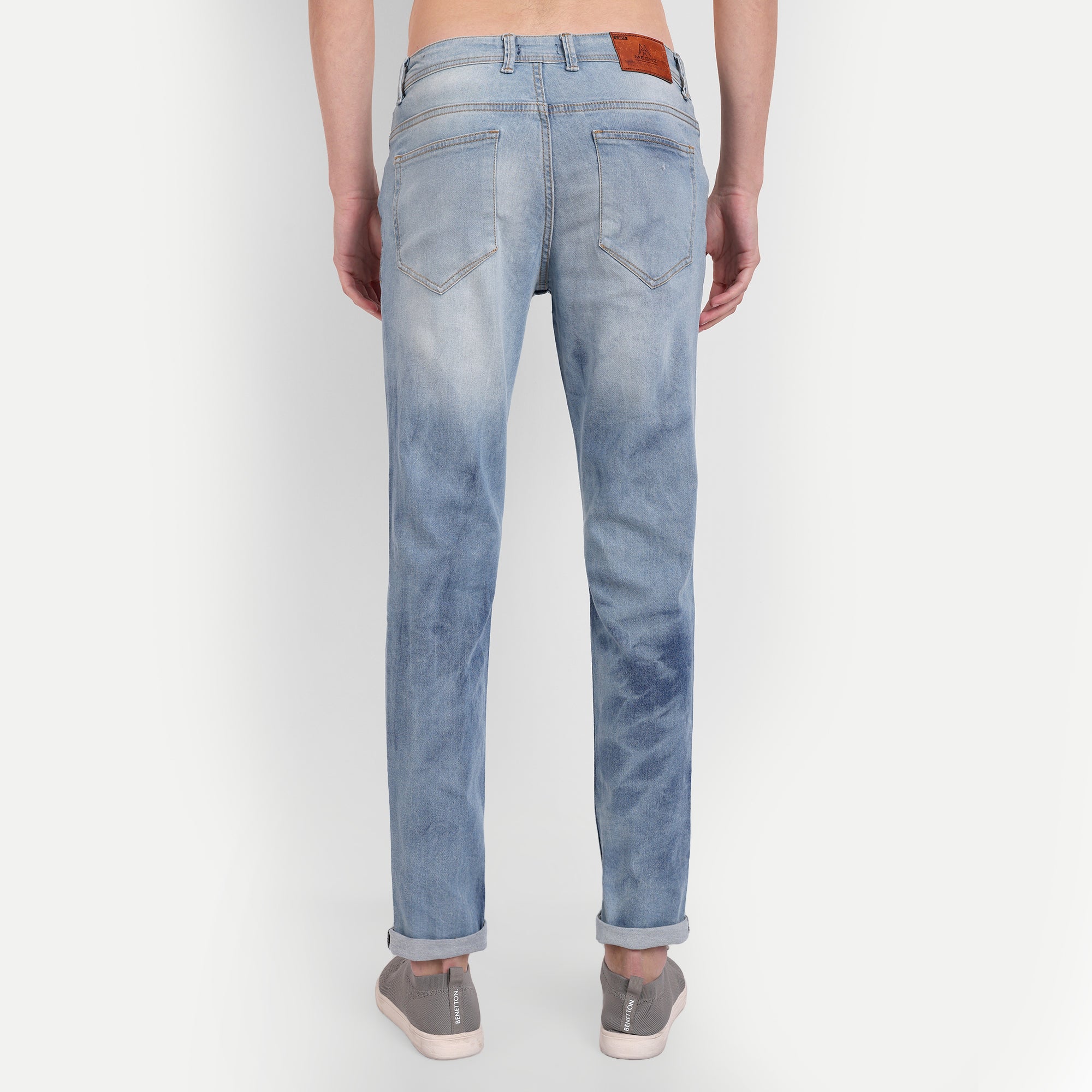 Men’s Slim Fit Light Blue Washed Denim Jeans