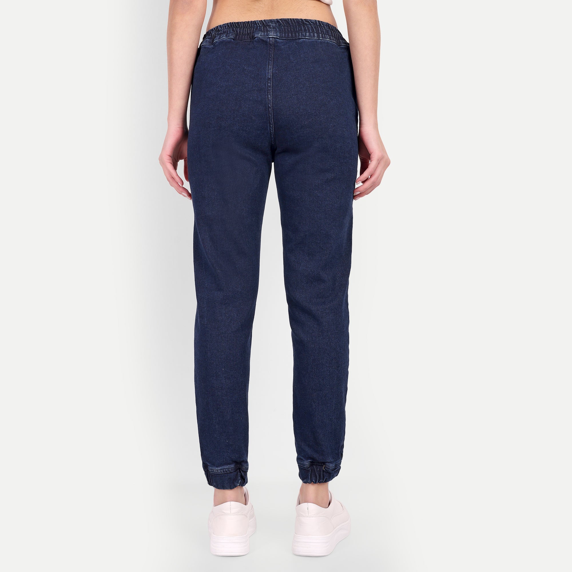 Women's Dark Blue Denim Joggers