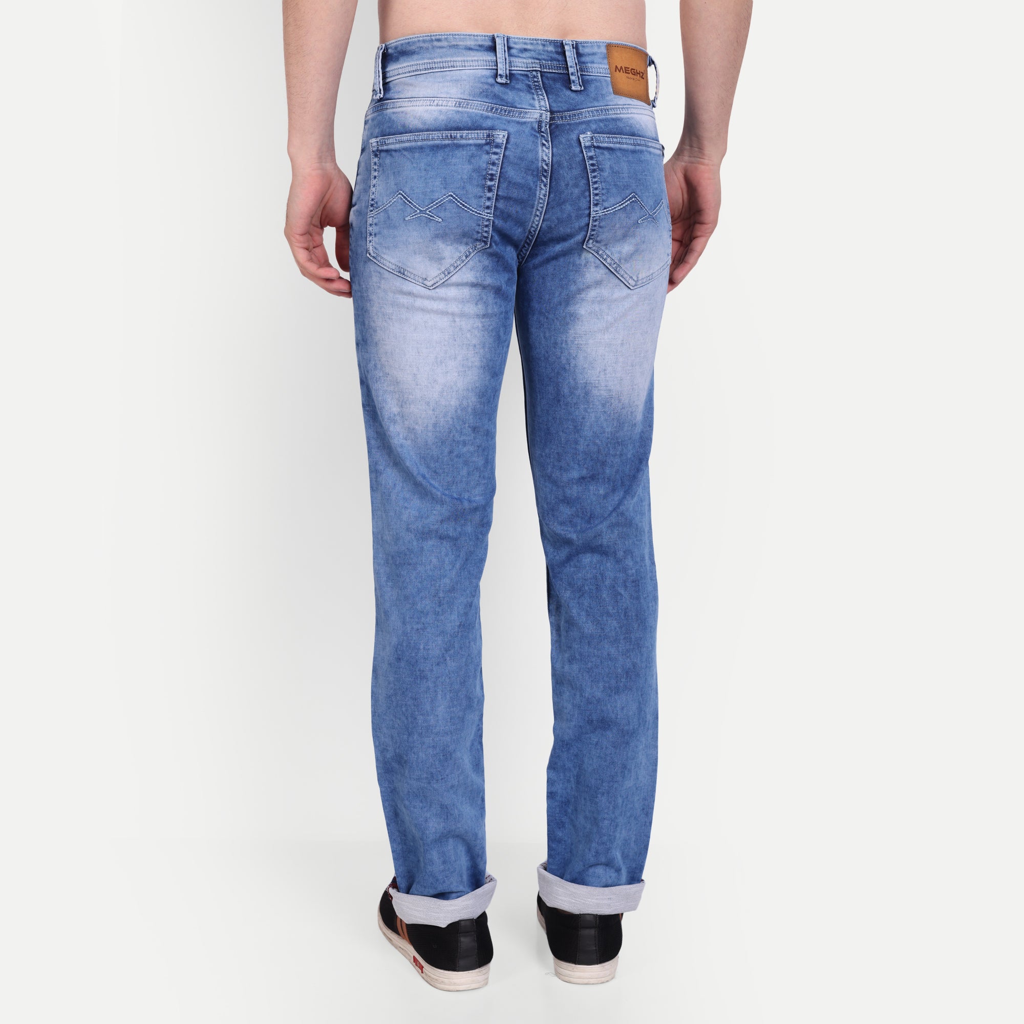 Men's Light Blue Slim Fit Casual Denim Jeans