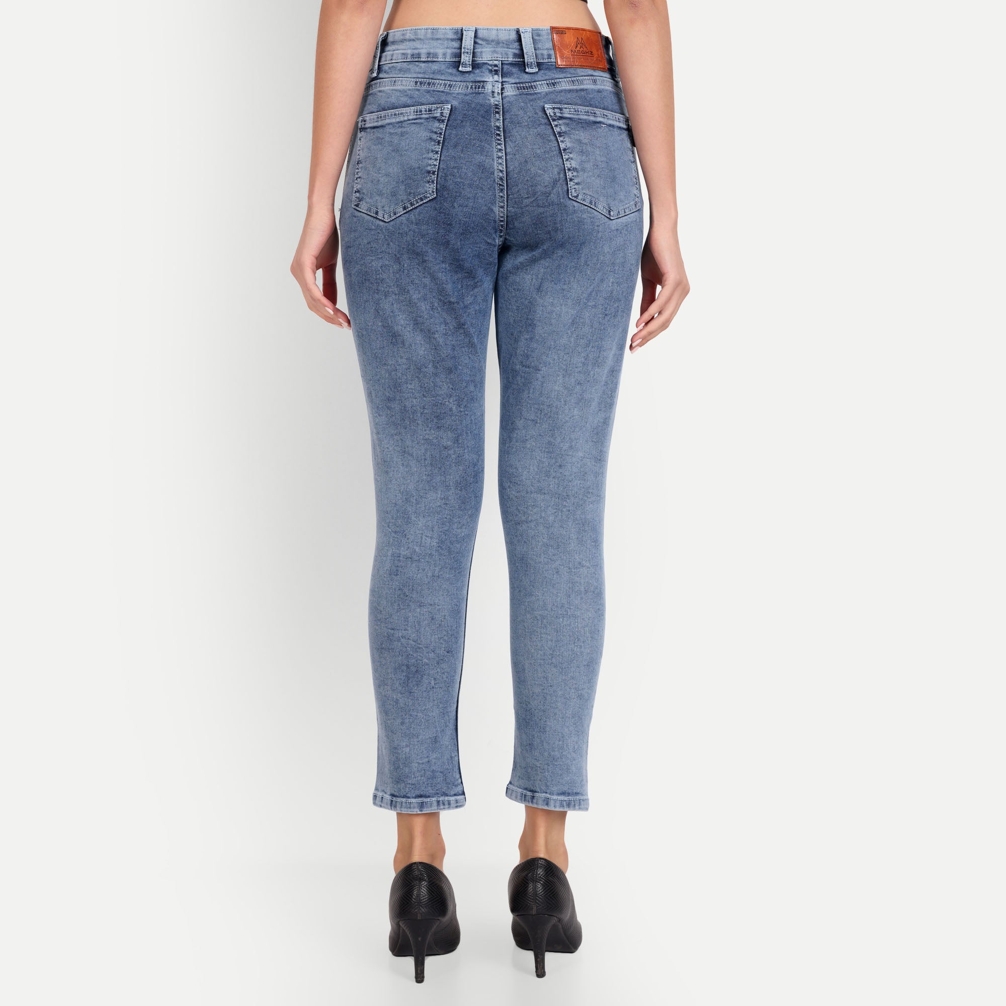 Women's Light Blue Slim Fit Denim Jeans