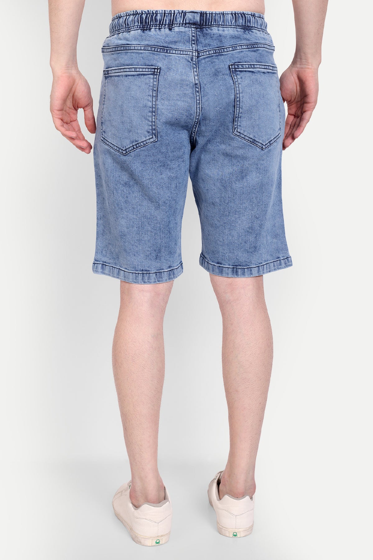 Men Vintage Blue Midrise Shorts