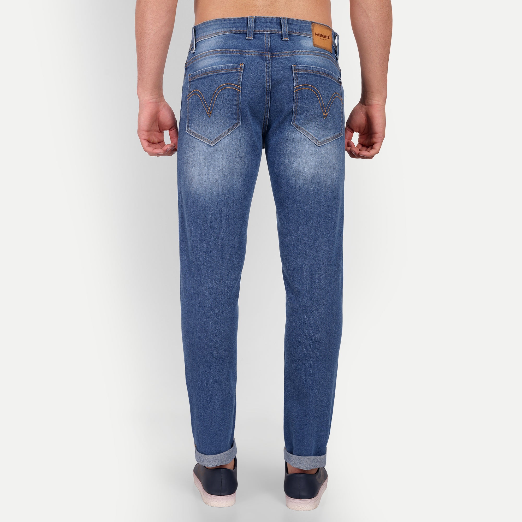 Men's Mid Blue Slim Fit Denim Jeans