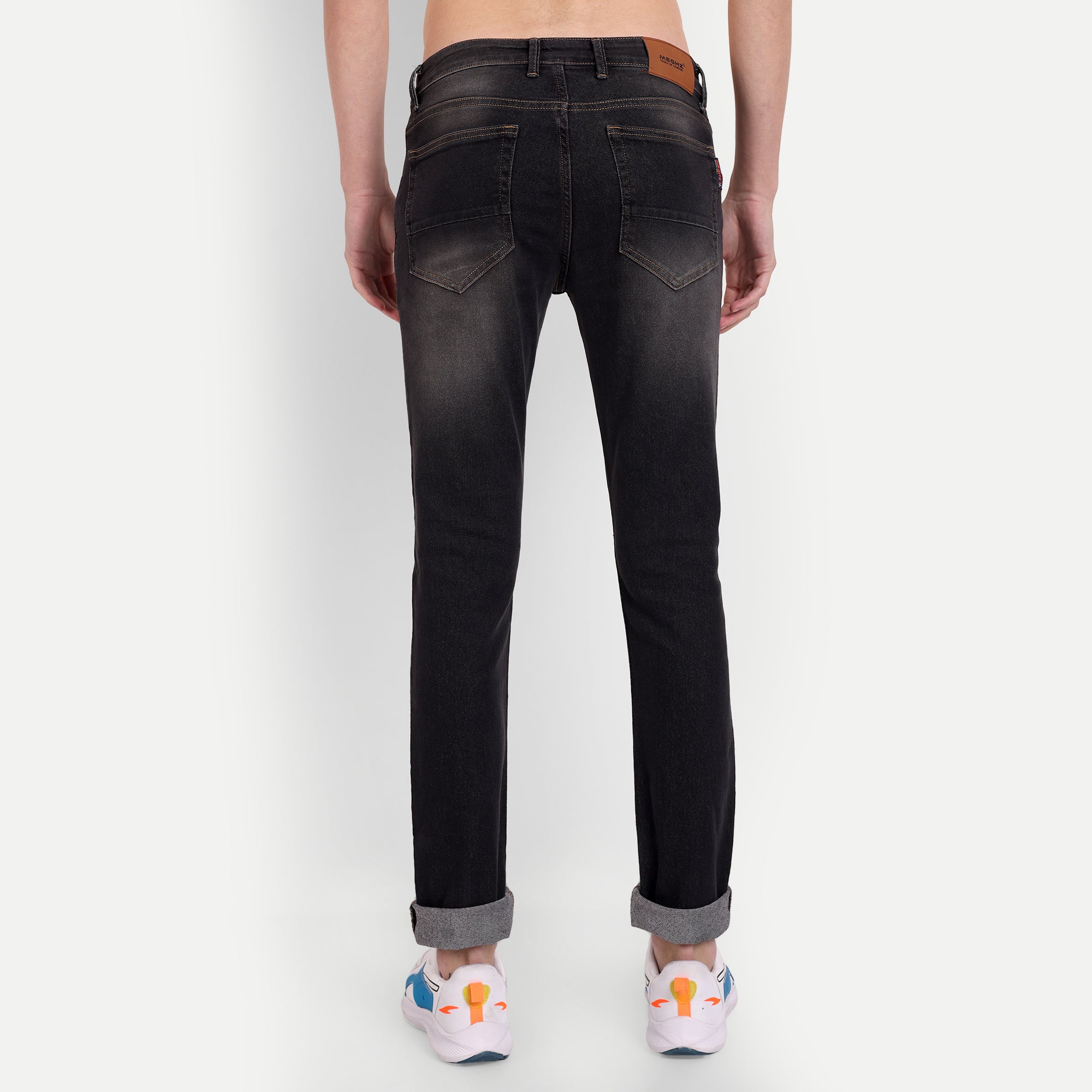 Men's Dark Grey Slim Fit Denim Jeans