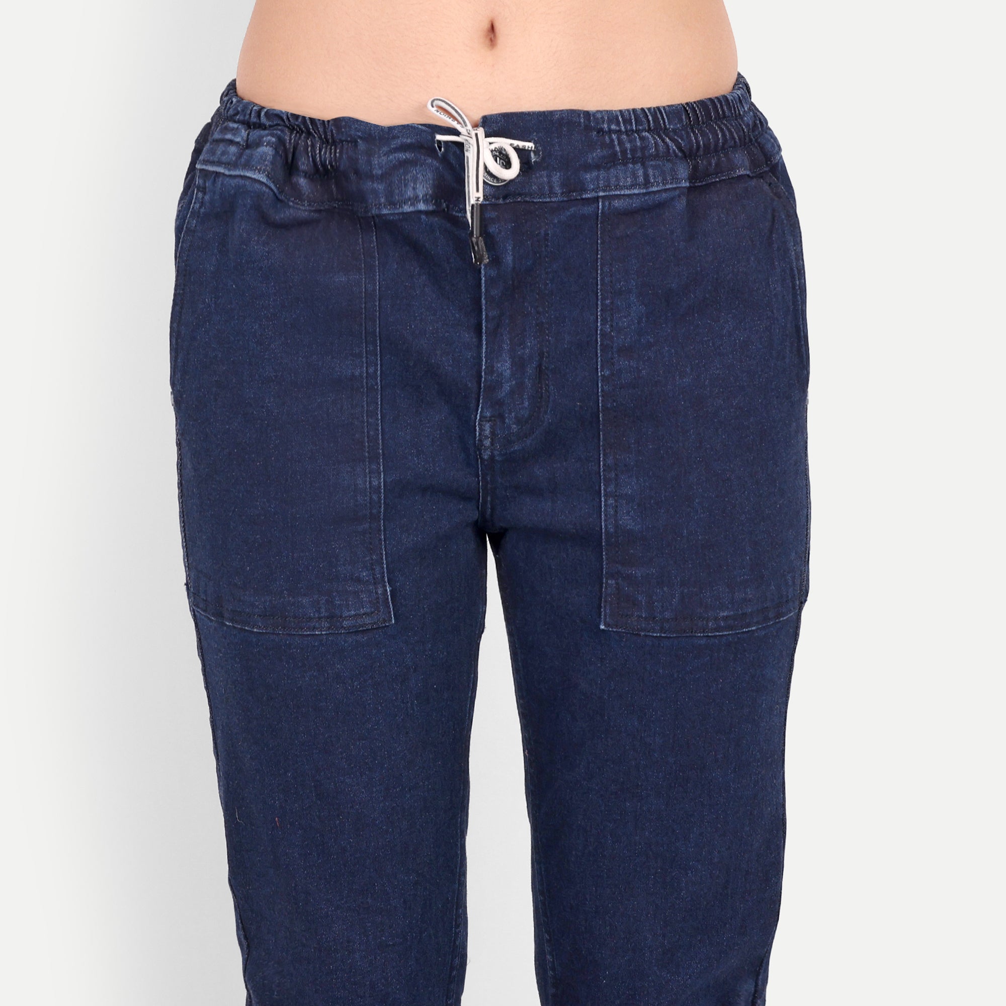 Women's Dark Blue Denim Joggers