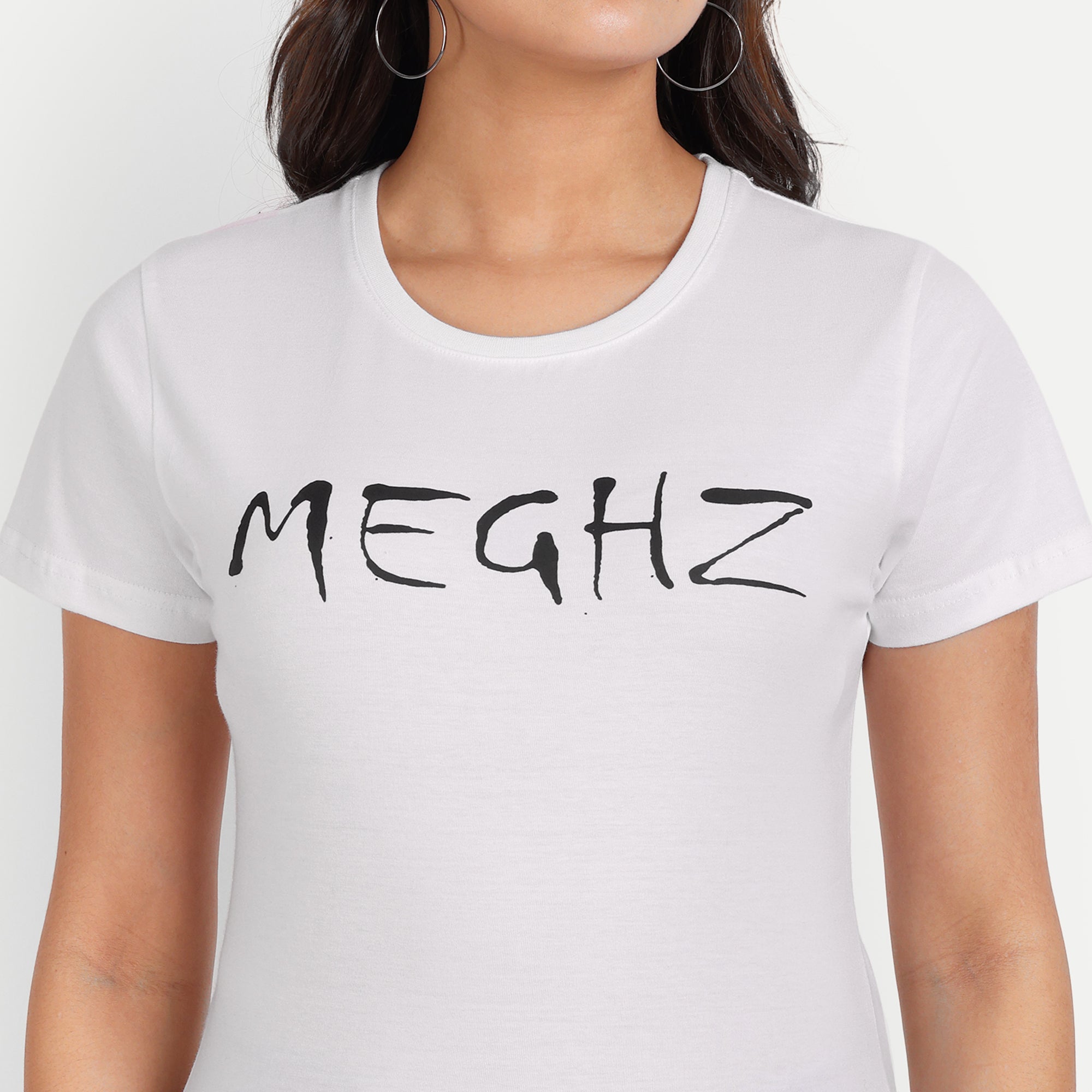 Women’s White Round Neck T-Shirt