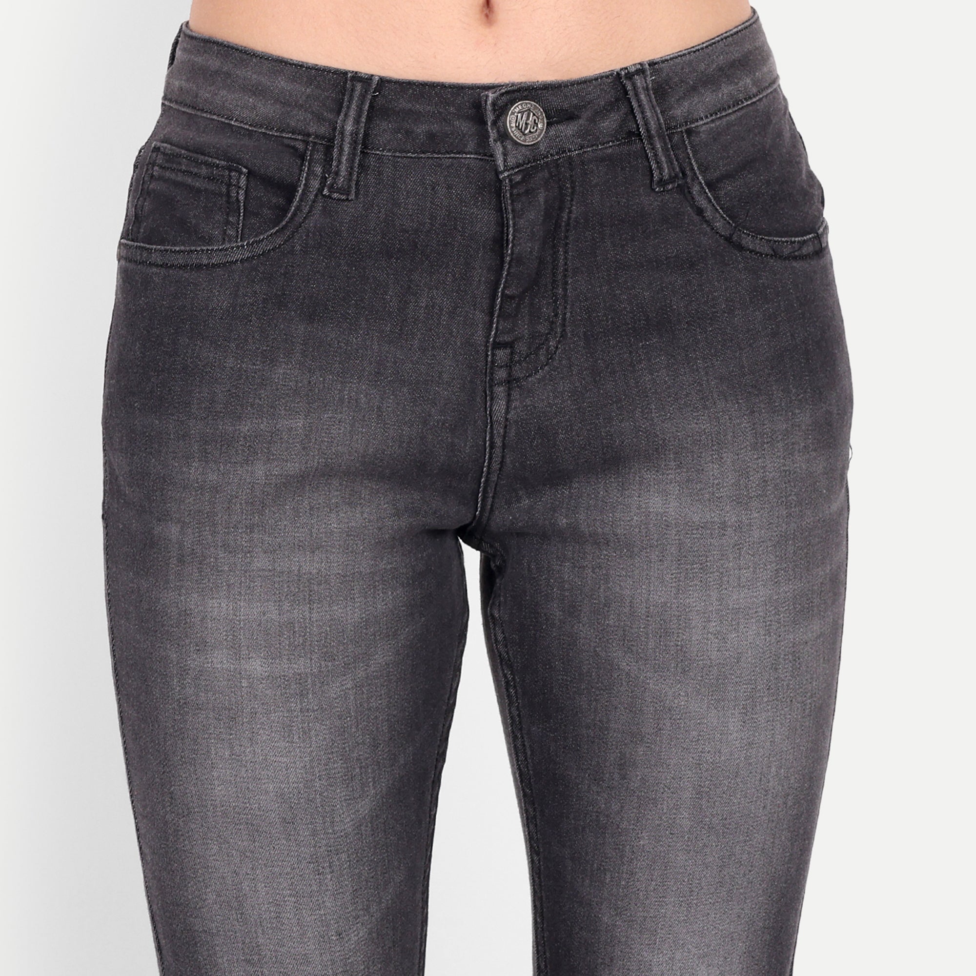 Women's Greyish Black Bootcut Jeans