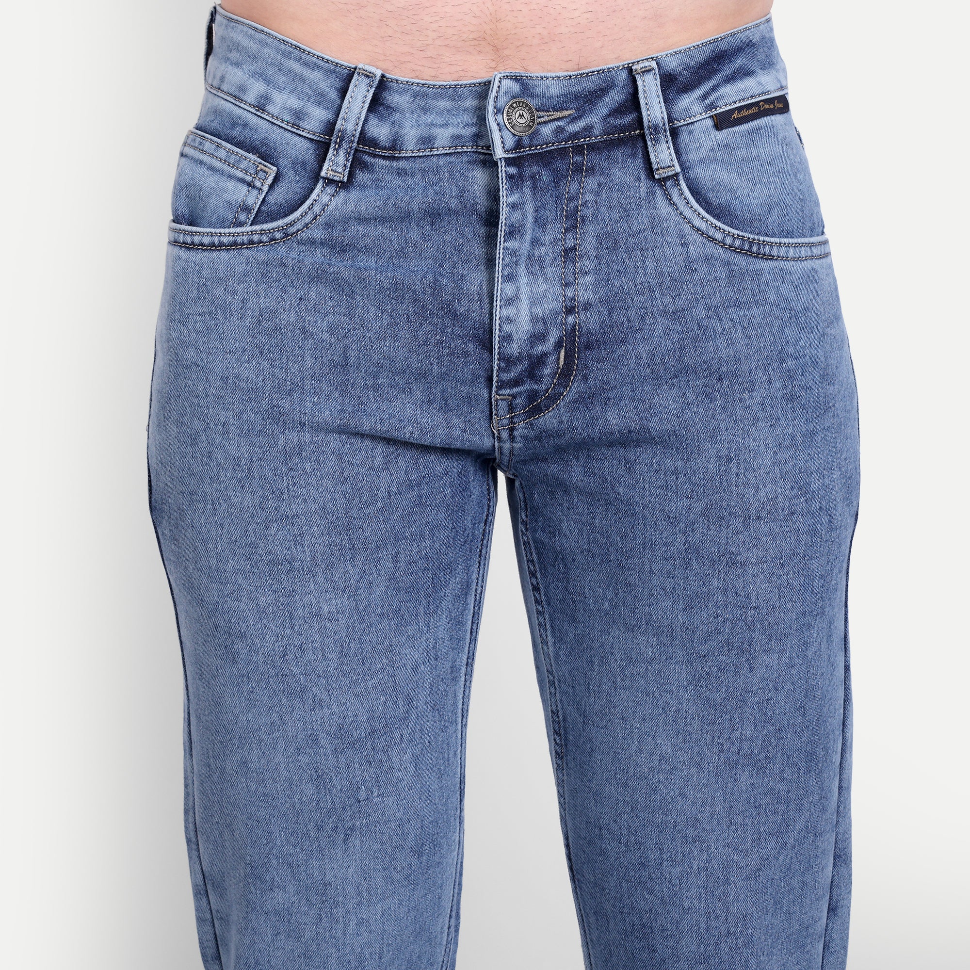 Men's Light Blue Slim Fit Denim Jeans