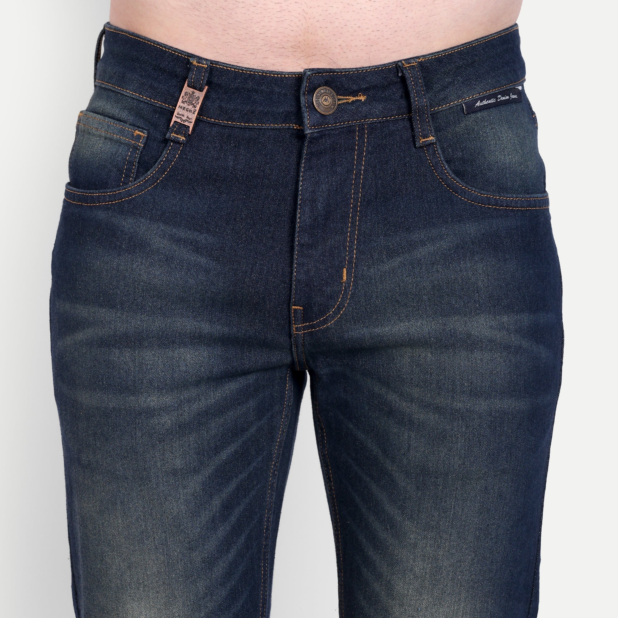 Men's Dark Blue Slim Fit Denim Jeans