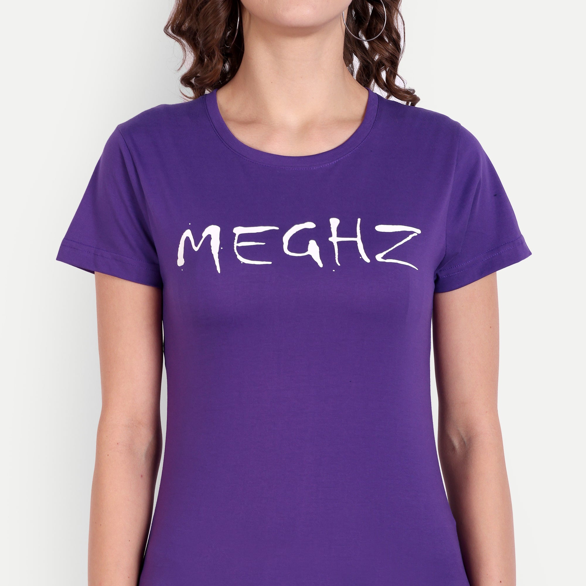 Women’s Purple Round Neck T-Shirt