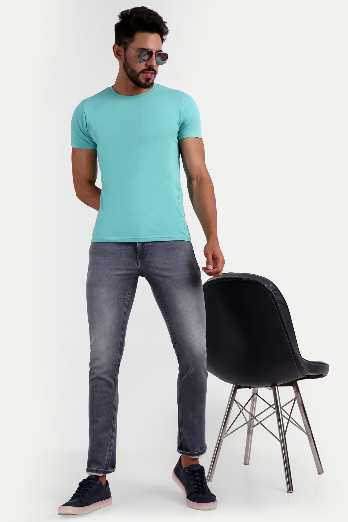 MENS GREY RICARDO SLIM JEANS