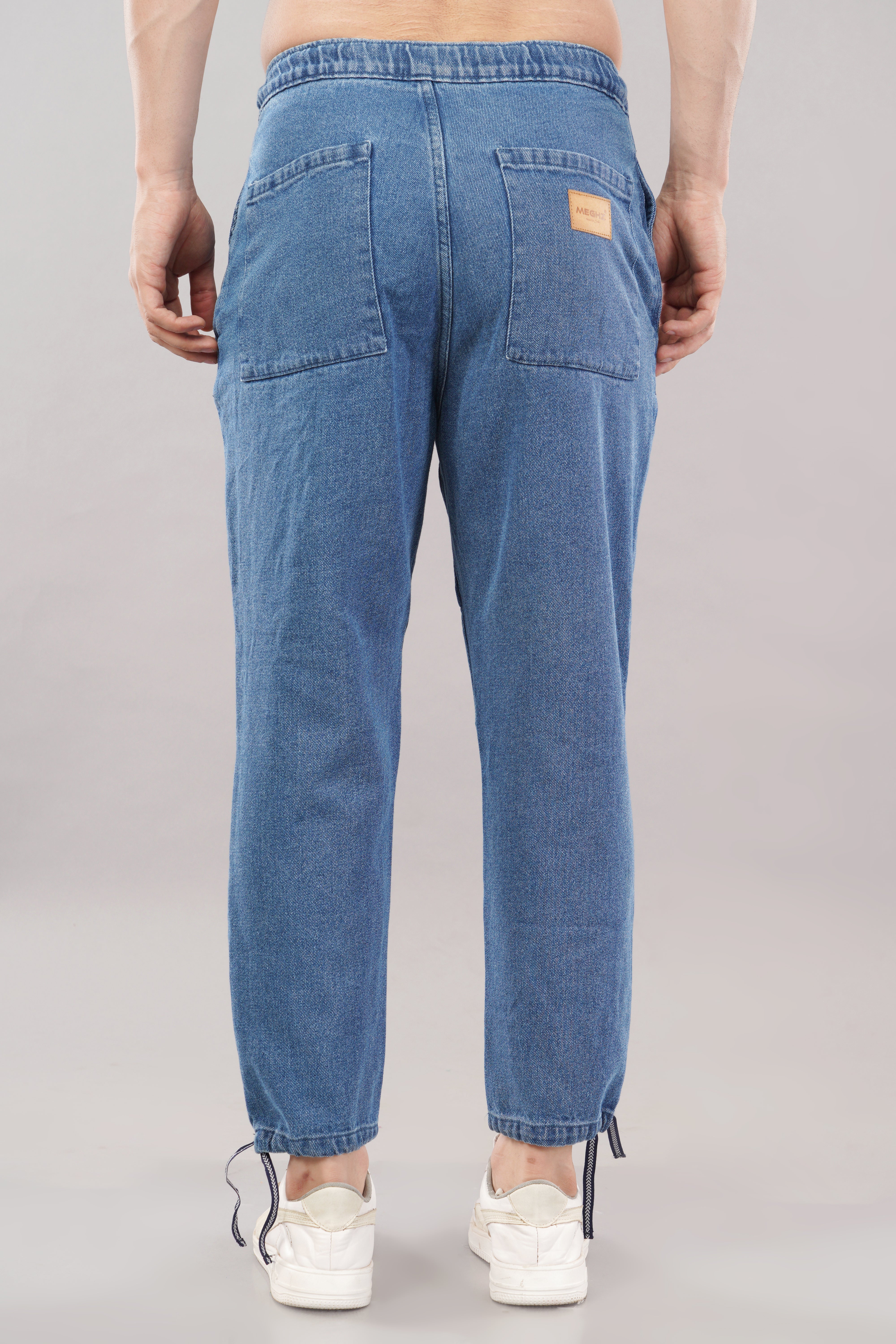 MEN PARACHUTE BLUE BAGGY FIT DENIM JEANS