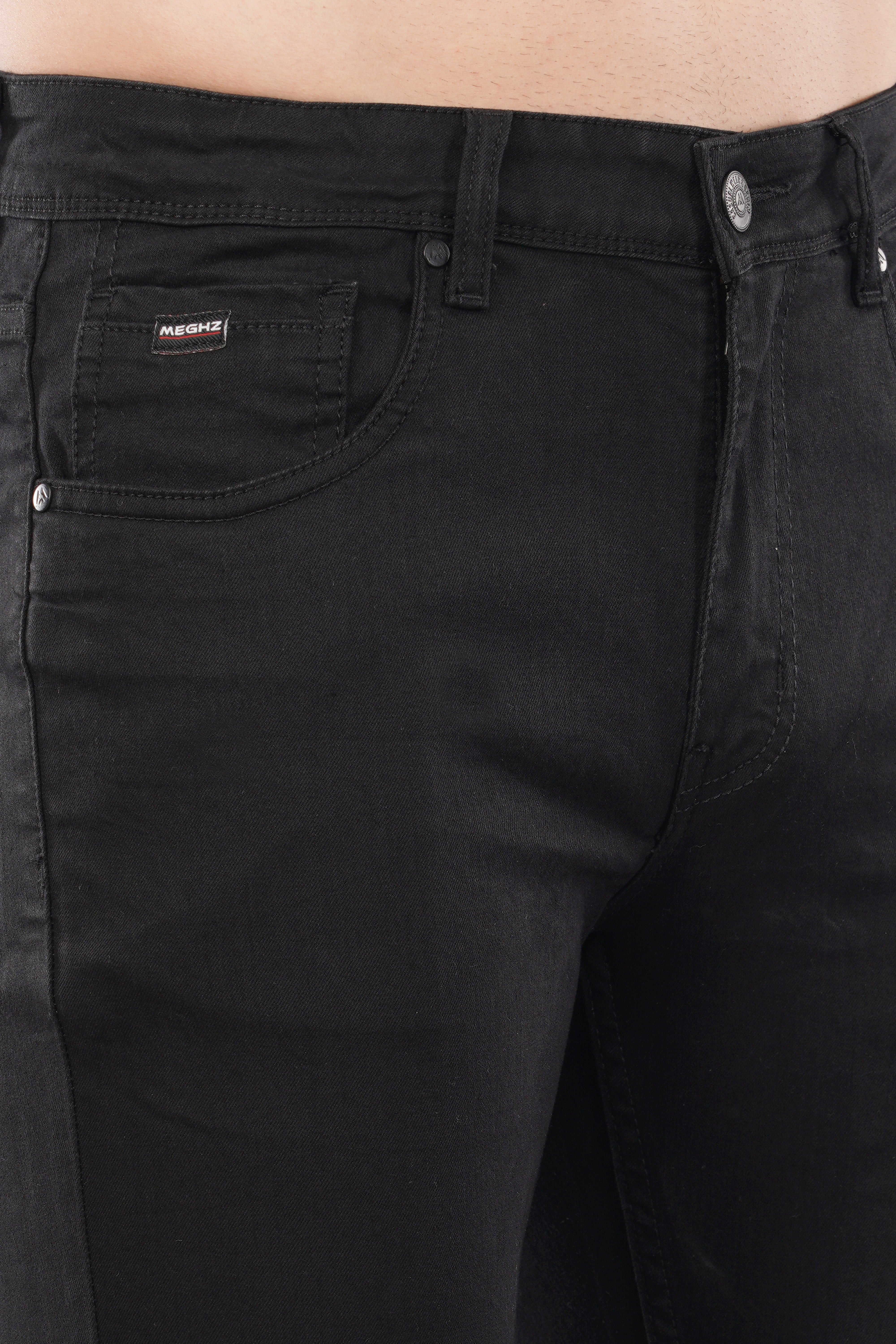 MENS SKINNY CROPPED FIT DENIM JEANS