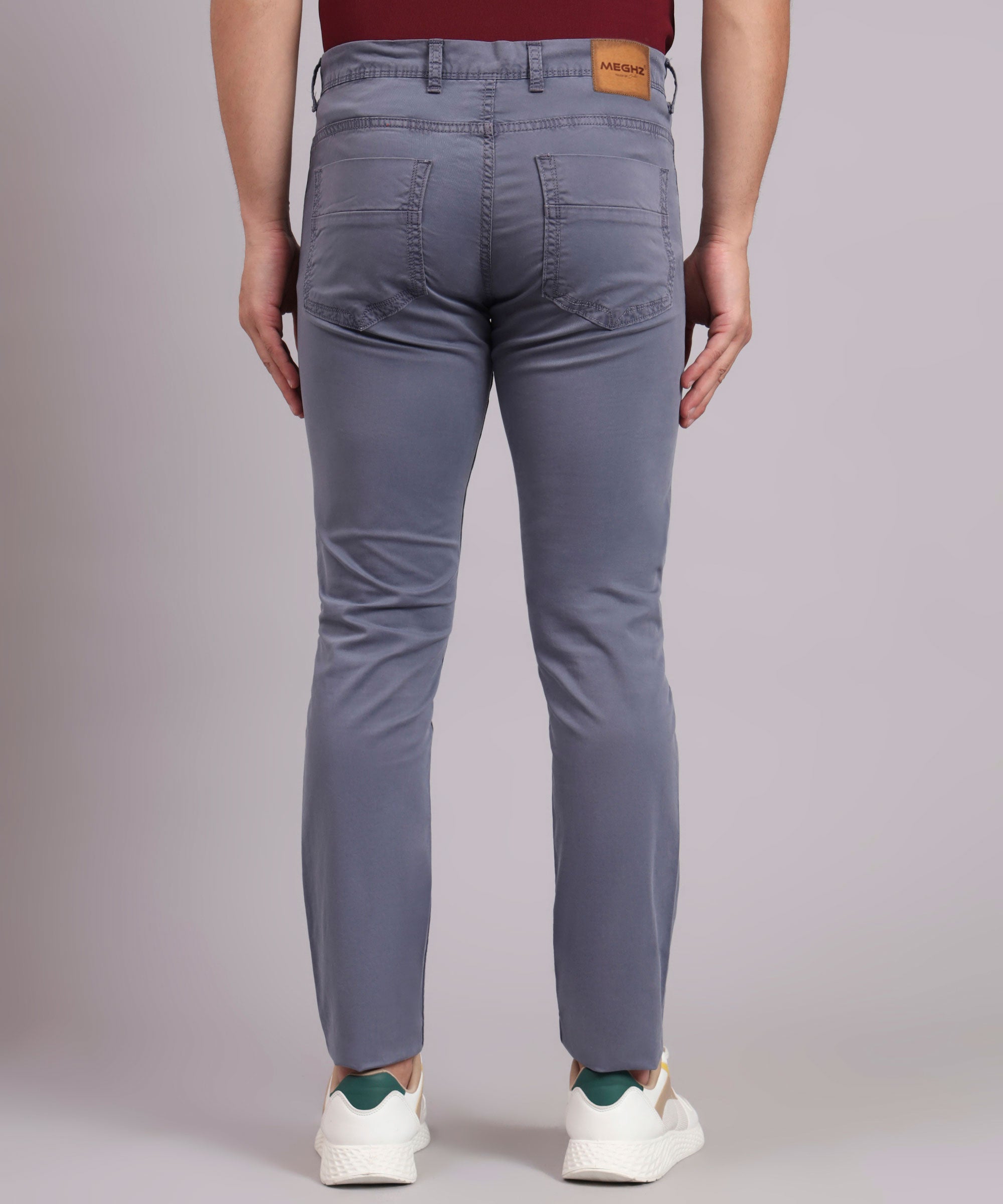 Men Urban Slim Slim Fit Mid-Rise Trouser