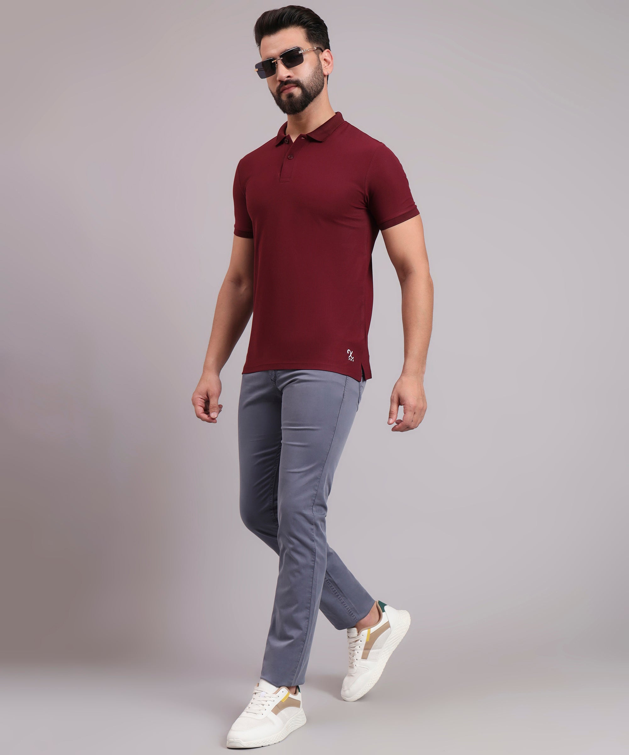 Men Urban Slim Slim Fit Mid-Rise Trouser