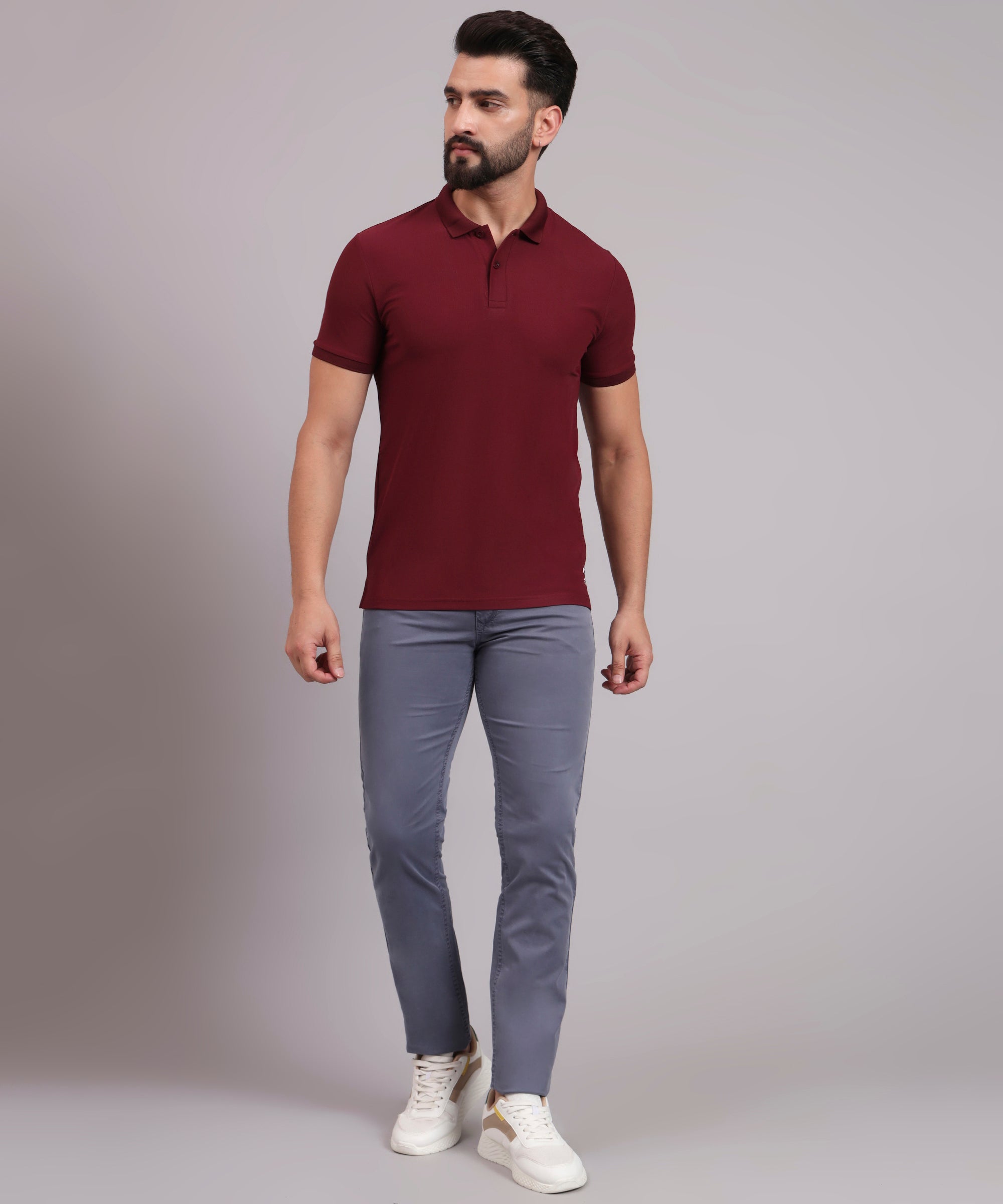 Men Urban Slim Slim Fit Mid-Rise Trouser