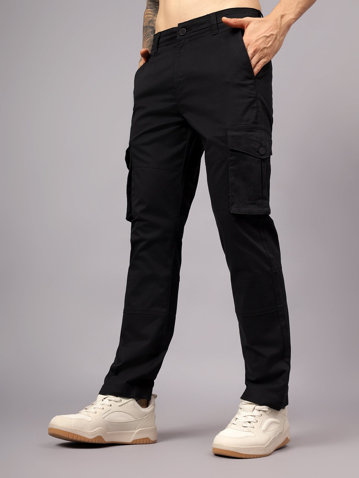 Men's Straight Fit Cotton Cargo Pants