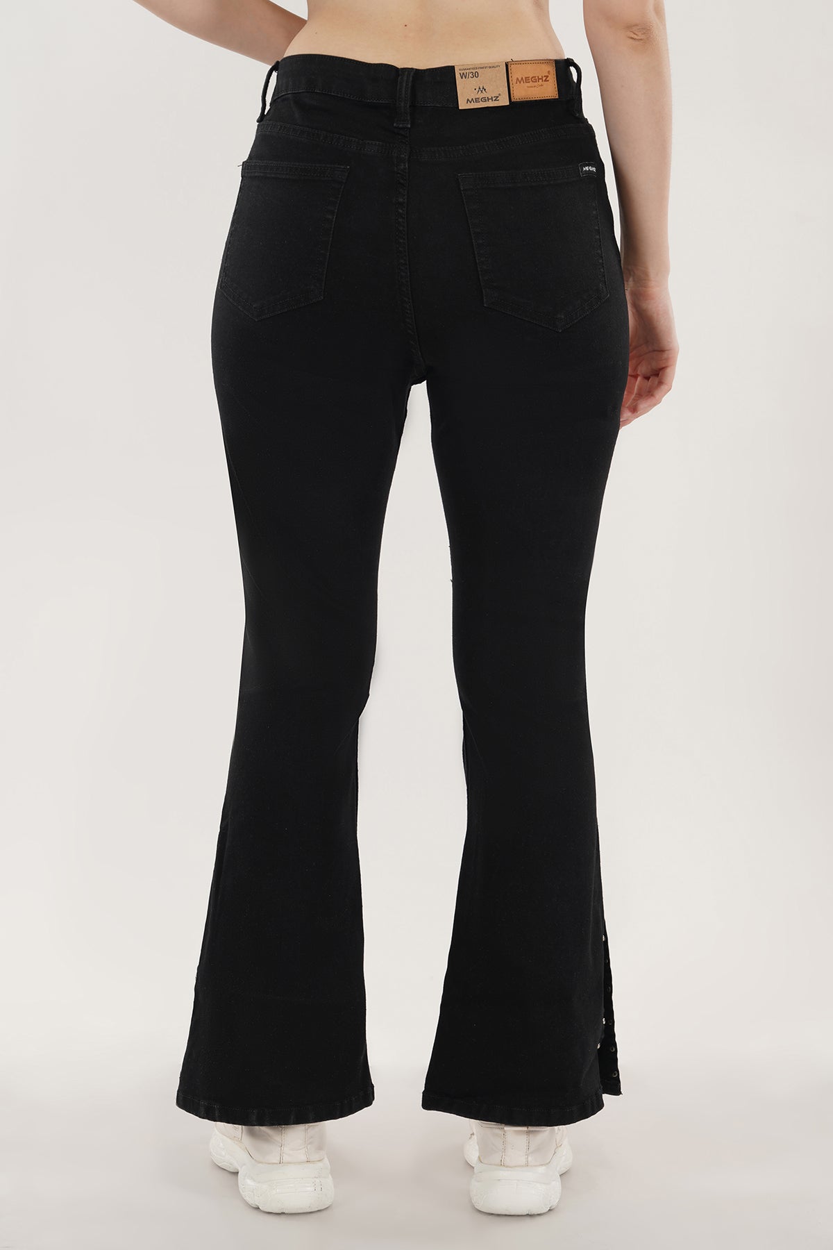 Women Black Denim High-Rise Bootcut Jeans