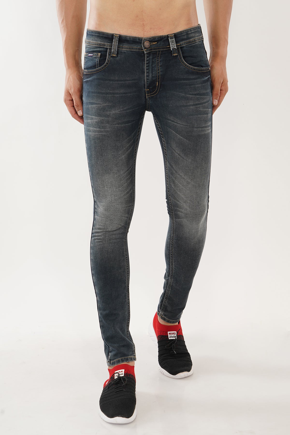 Men's Street Black Ankle Fit Jeans