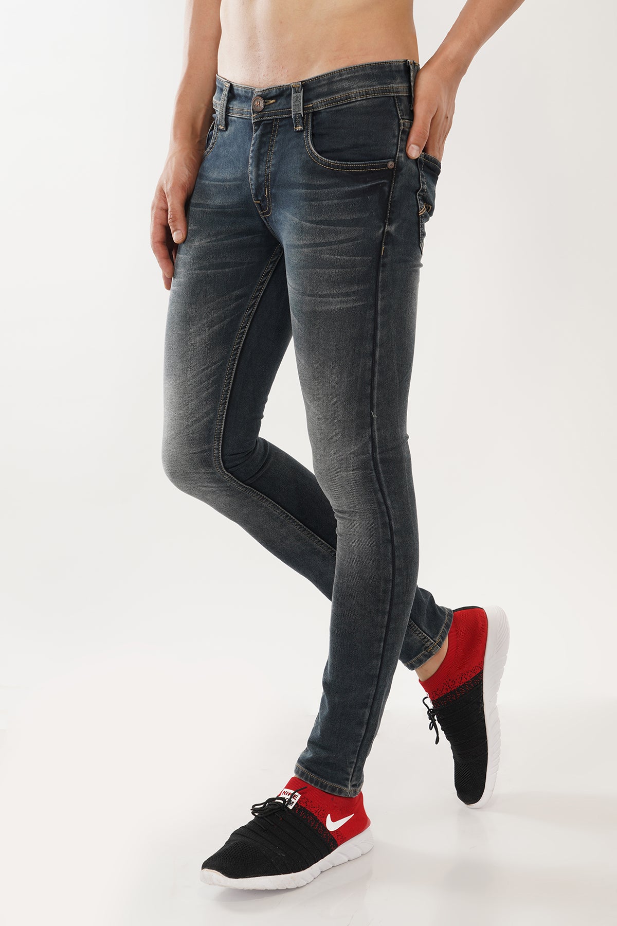 Men's Street Black Ankle Fit Jeans