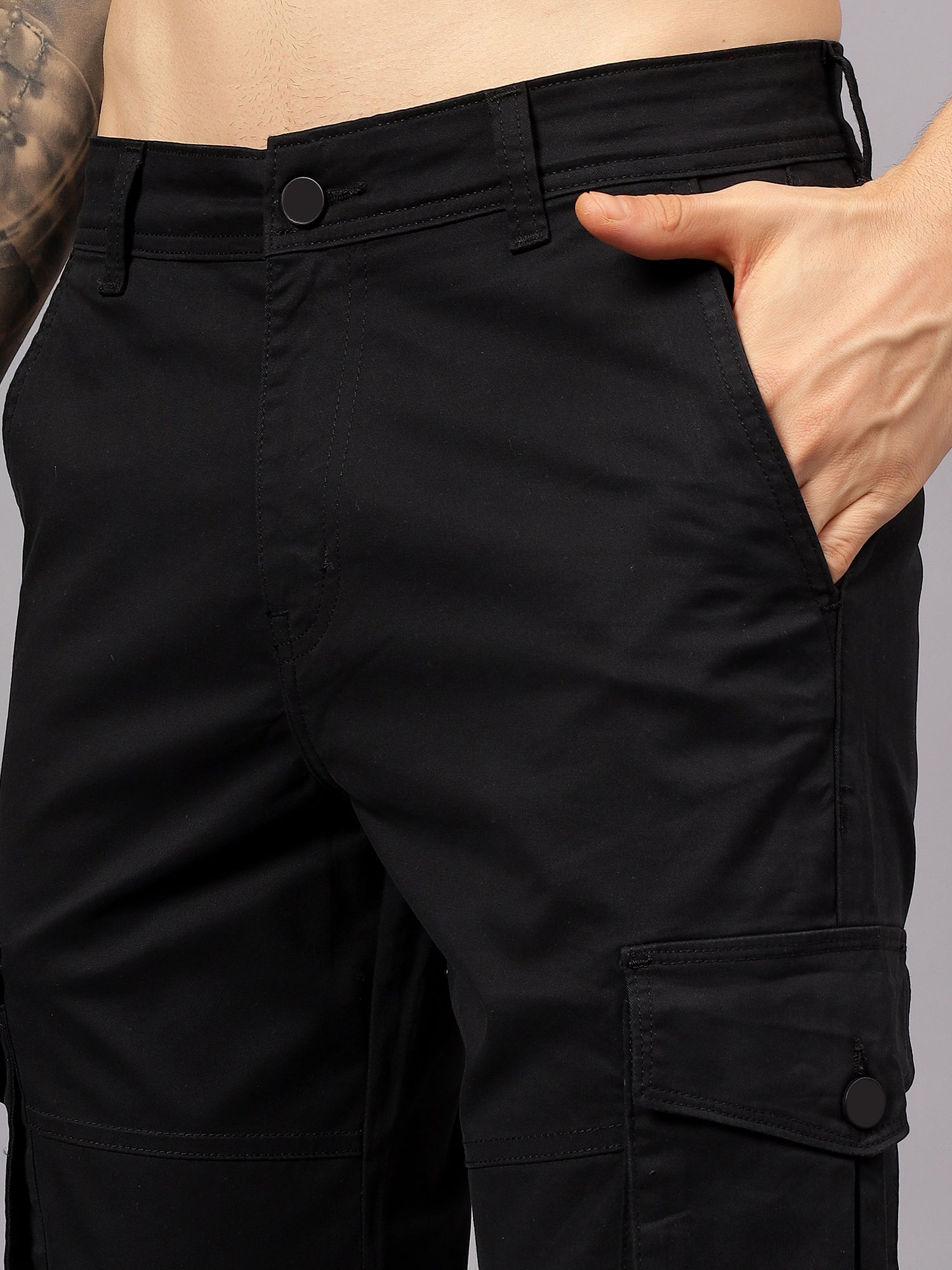 Men's Straight Fit Cotton Cargo Pants