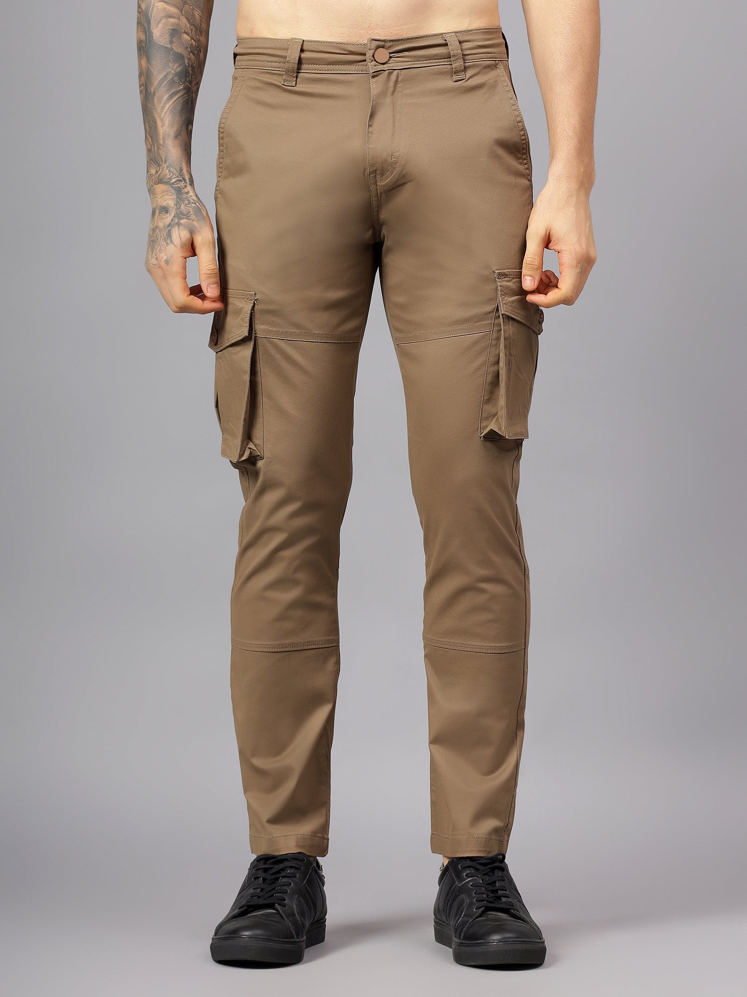 Men's Straight Fit Cotton Cargo Pants