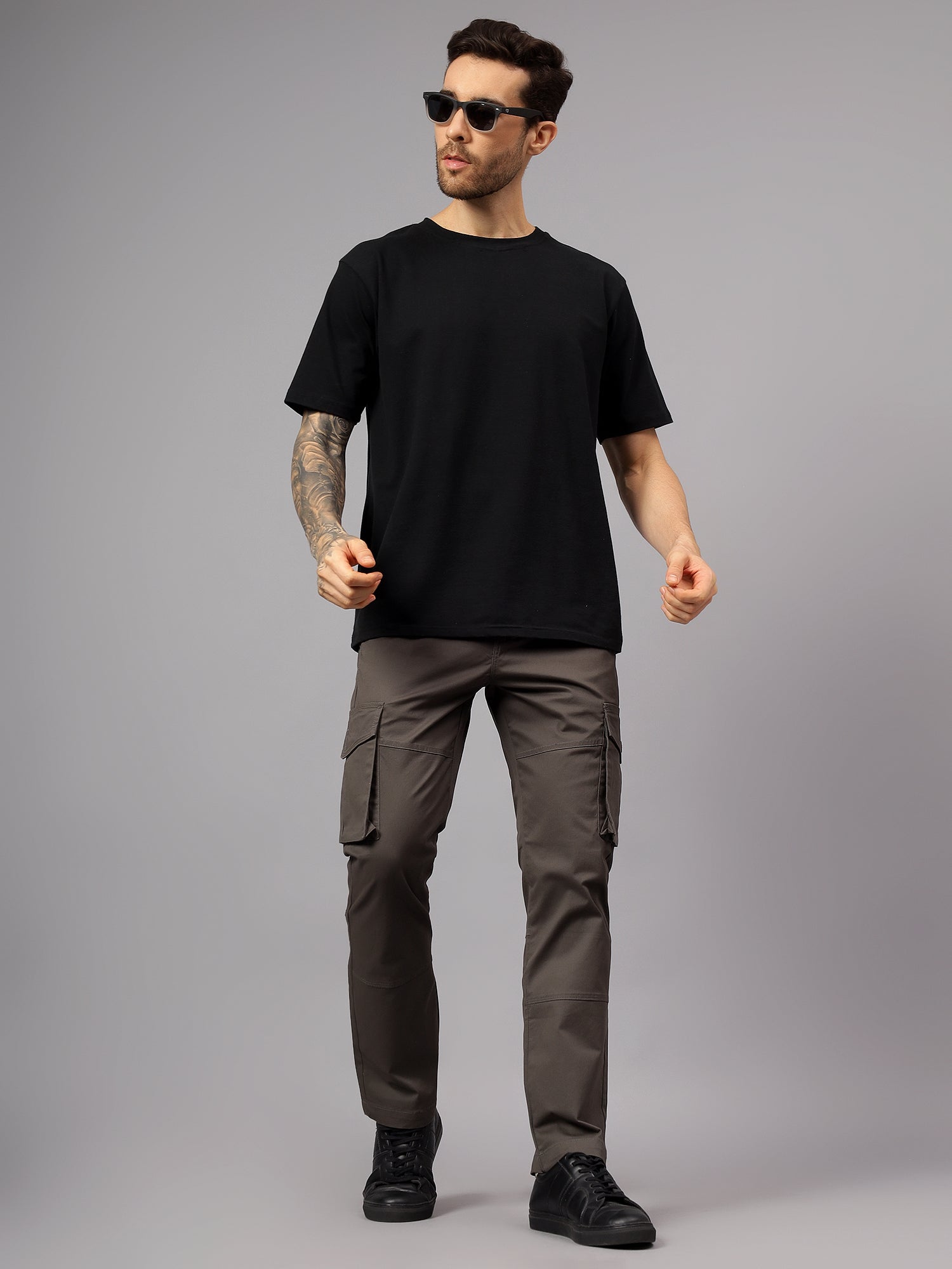 Men's Straight Fit Cotton Cargo Pants