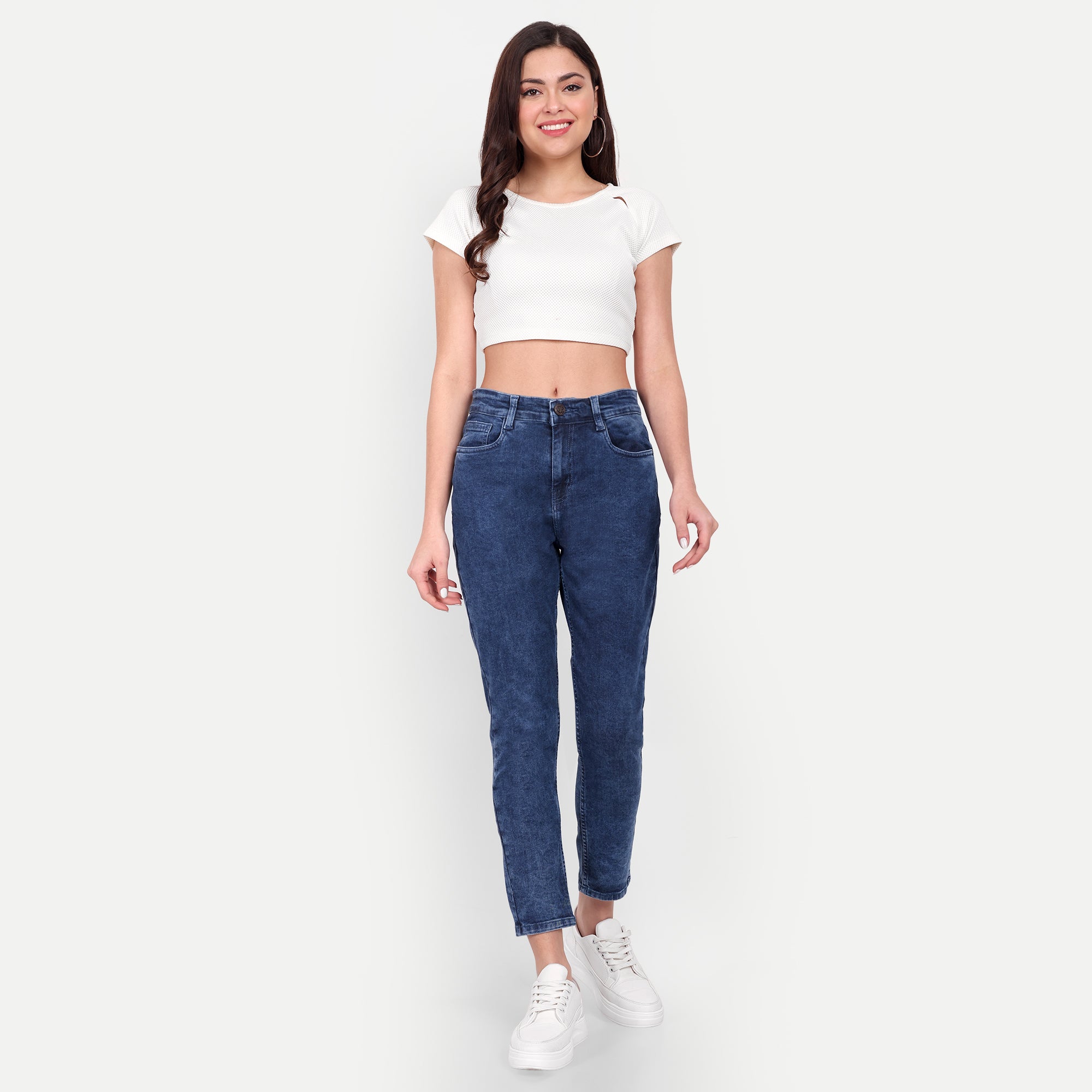 Women’s Straight Fit Blue Denim Jeans