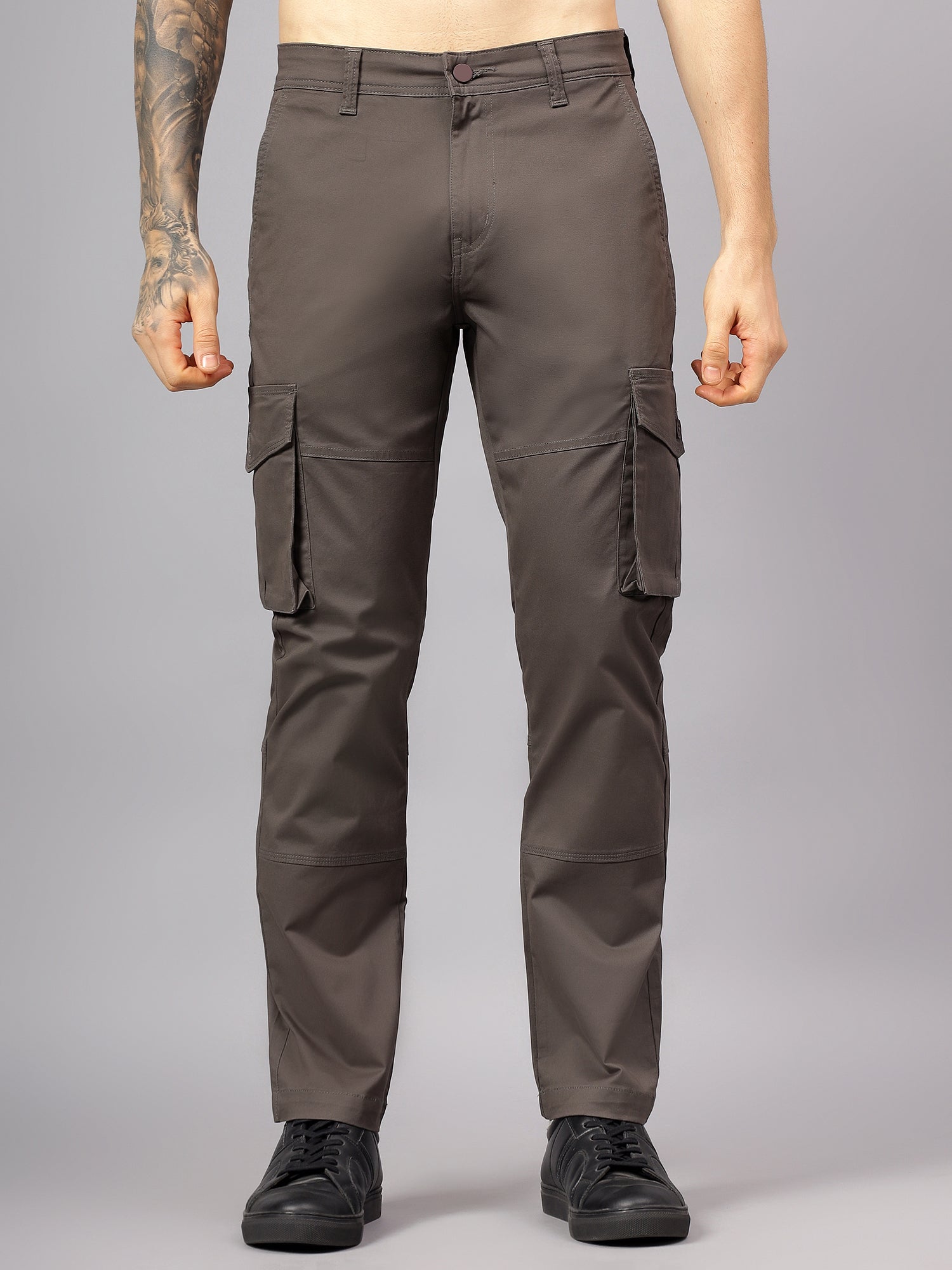 Men's Straight Fit Cotton Cargo Pants
