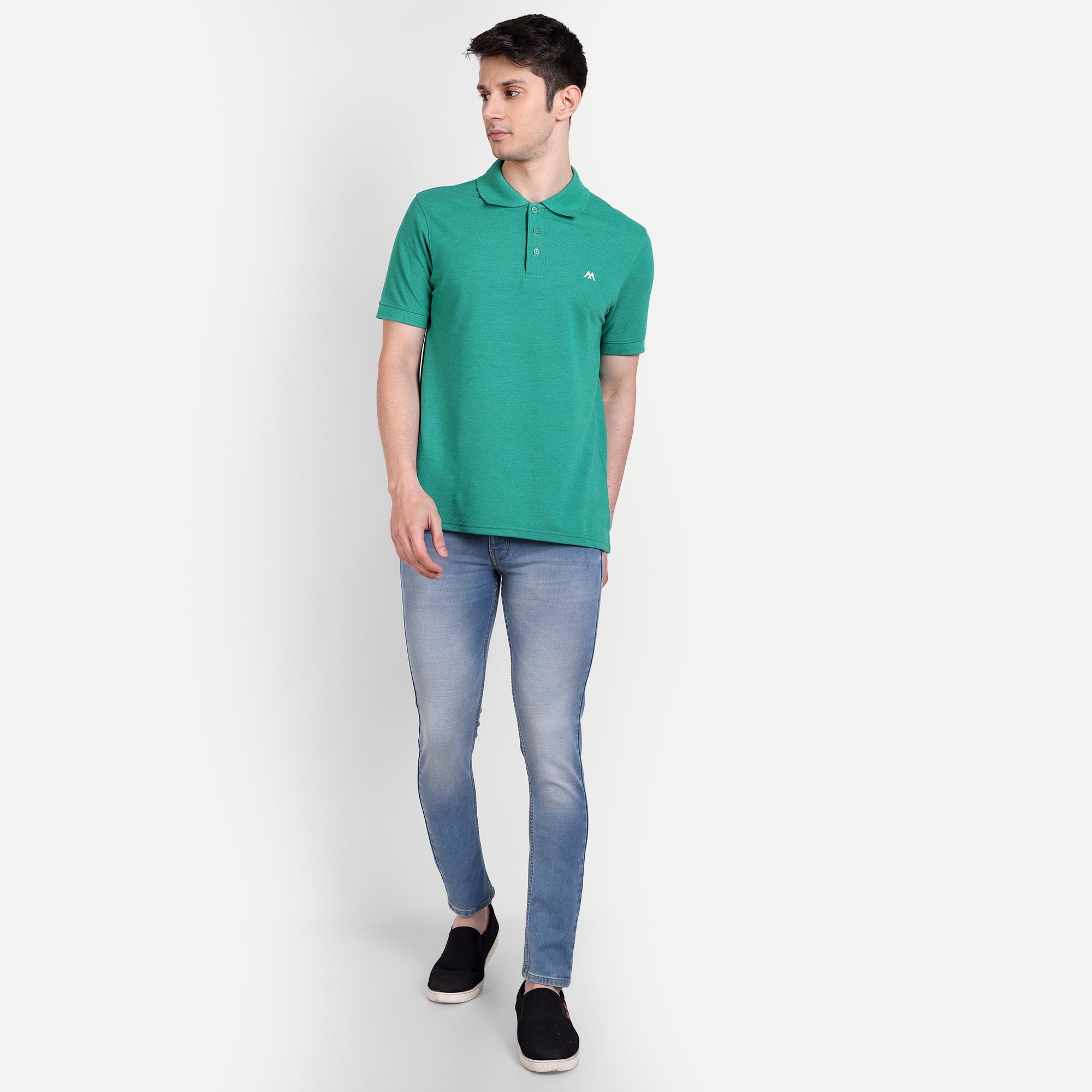 Men's Light Blue Skinny Fit Faded Denim Jeans