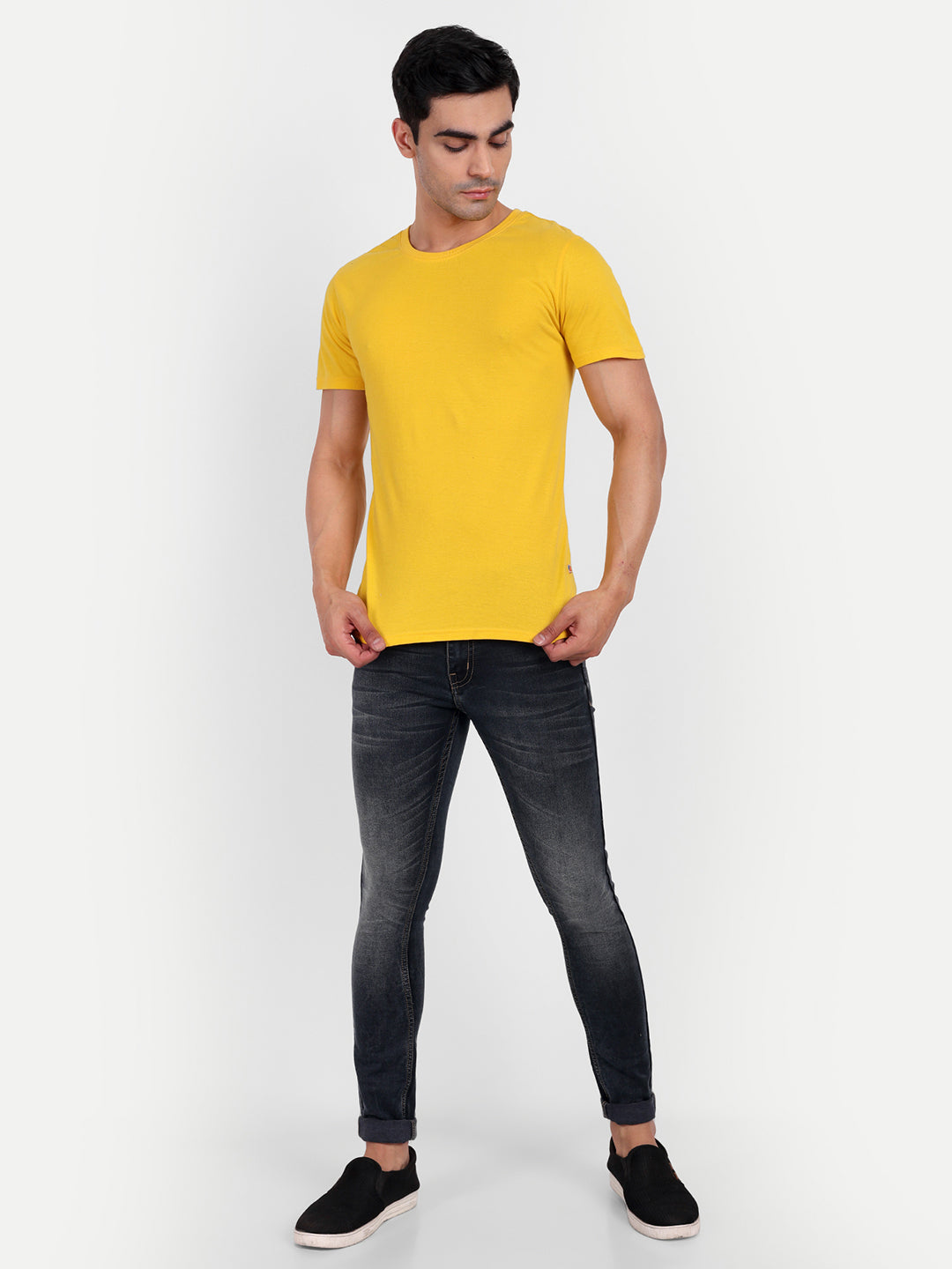 Men's Charcoal Black Skinny Fit Jeans