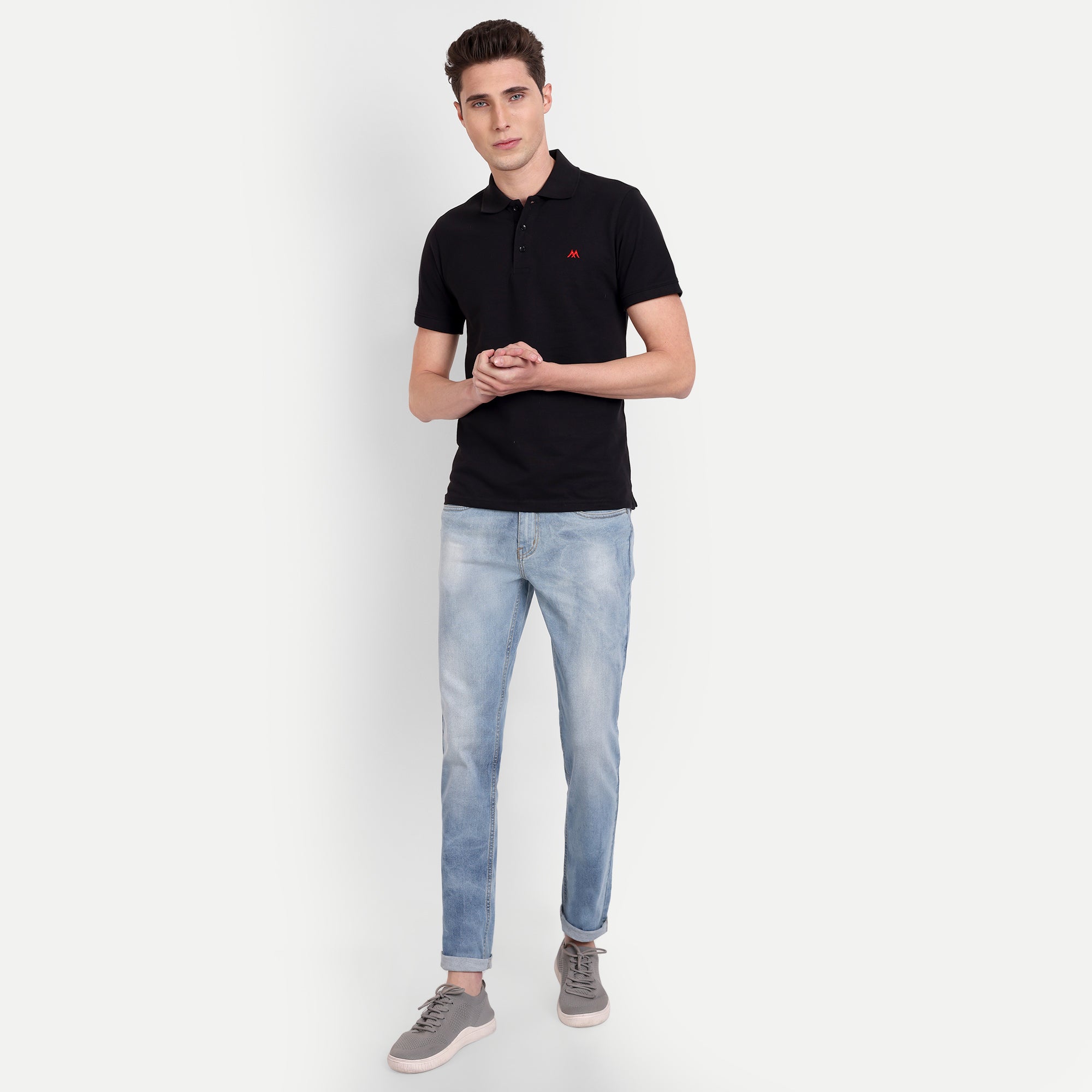 Men’s Slim Fit Light Blue Washed Denim Jeans