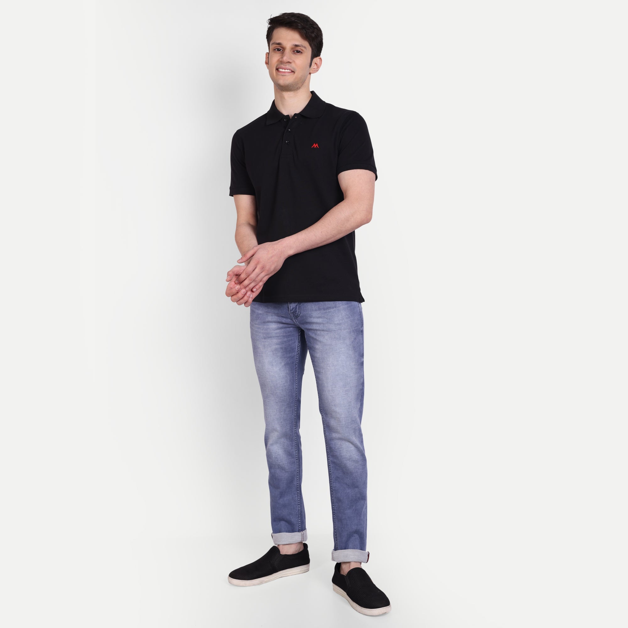 Mid-Wash Blue Slim Fit Jeans for Casual Comfort